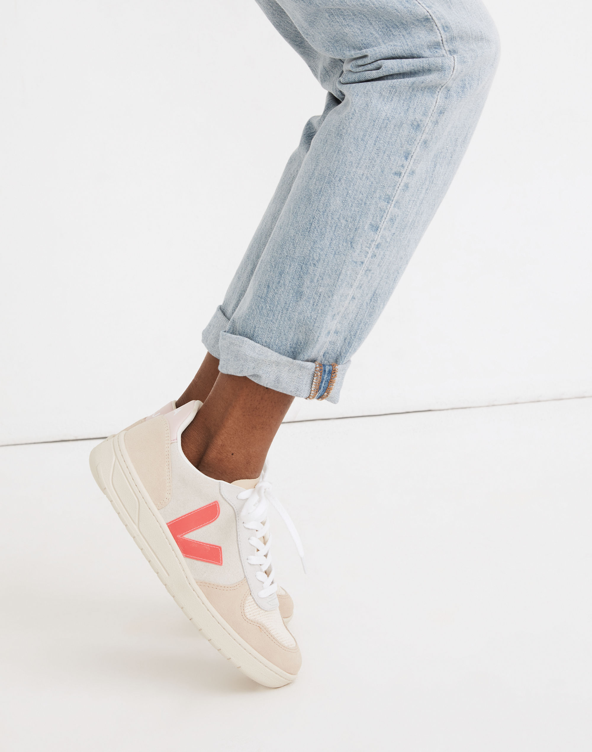 Veja&trade; Suede V-10 Sneakers in Pink