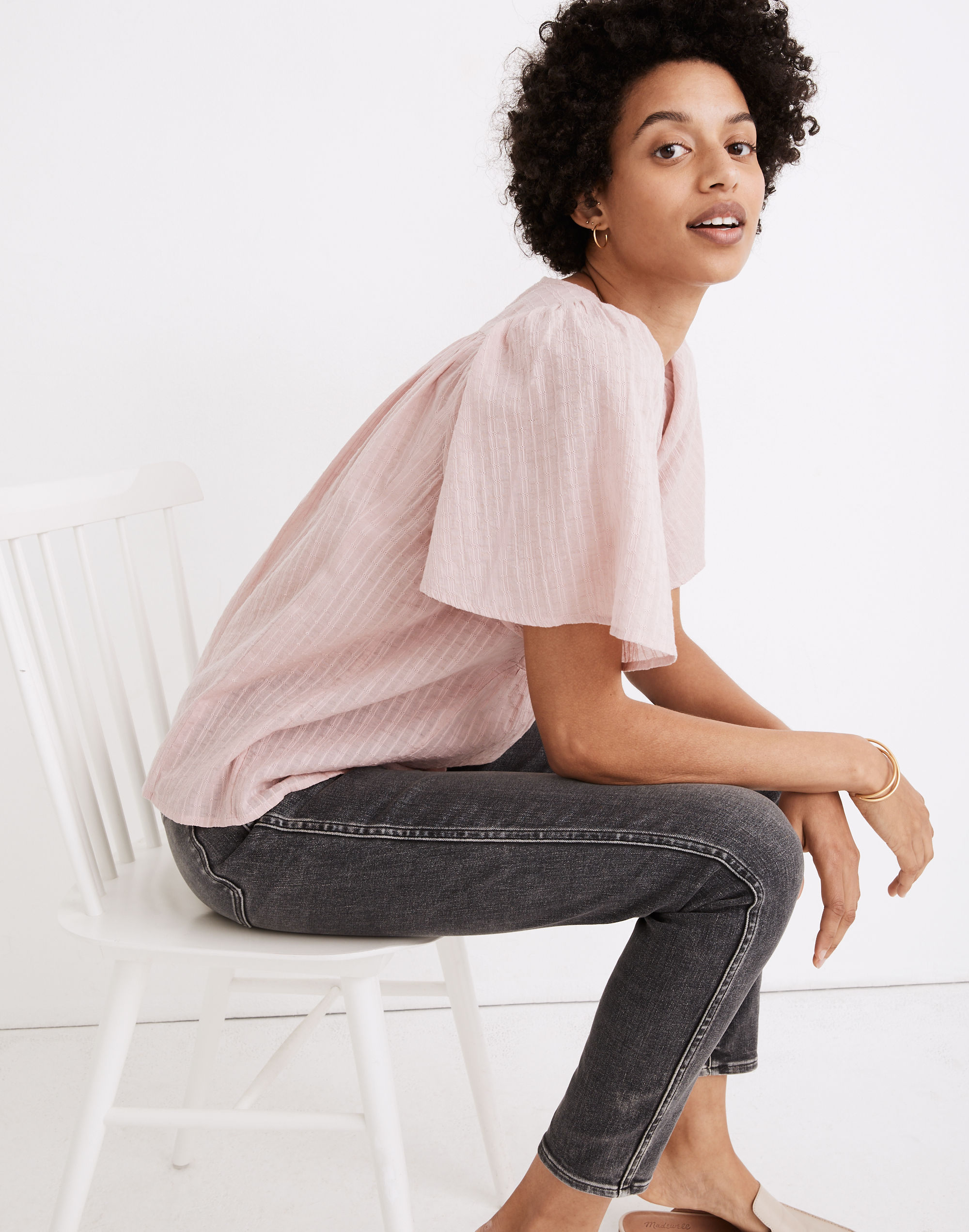 Courtyard Flutter-Sleeve Top