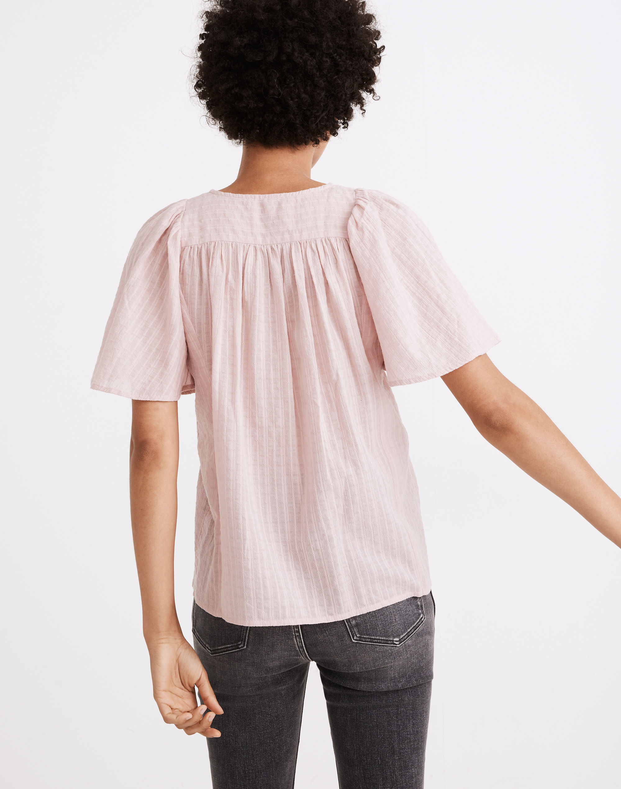 Courtyard Flutter-Sleeve Top