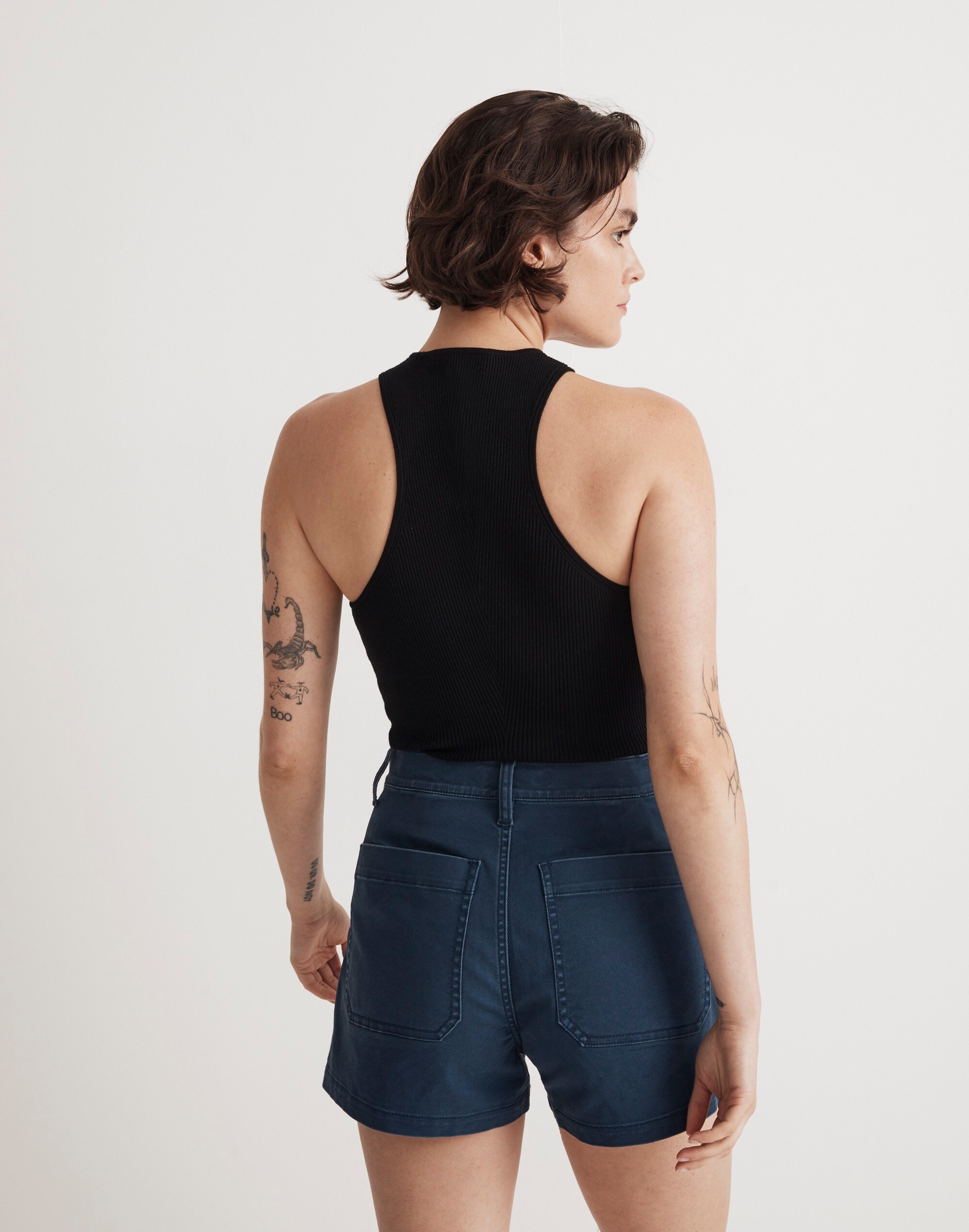 The Perfect Vintage Fatigue Short in craftsman blue image 3