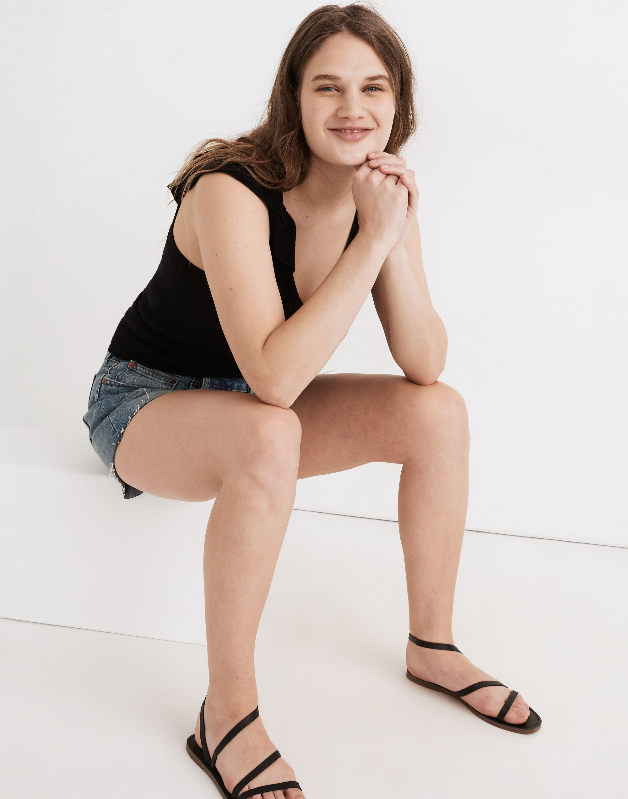 Belhaven Ruffle Sweater Tank