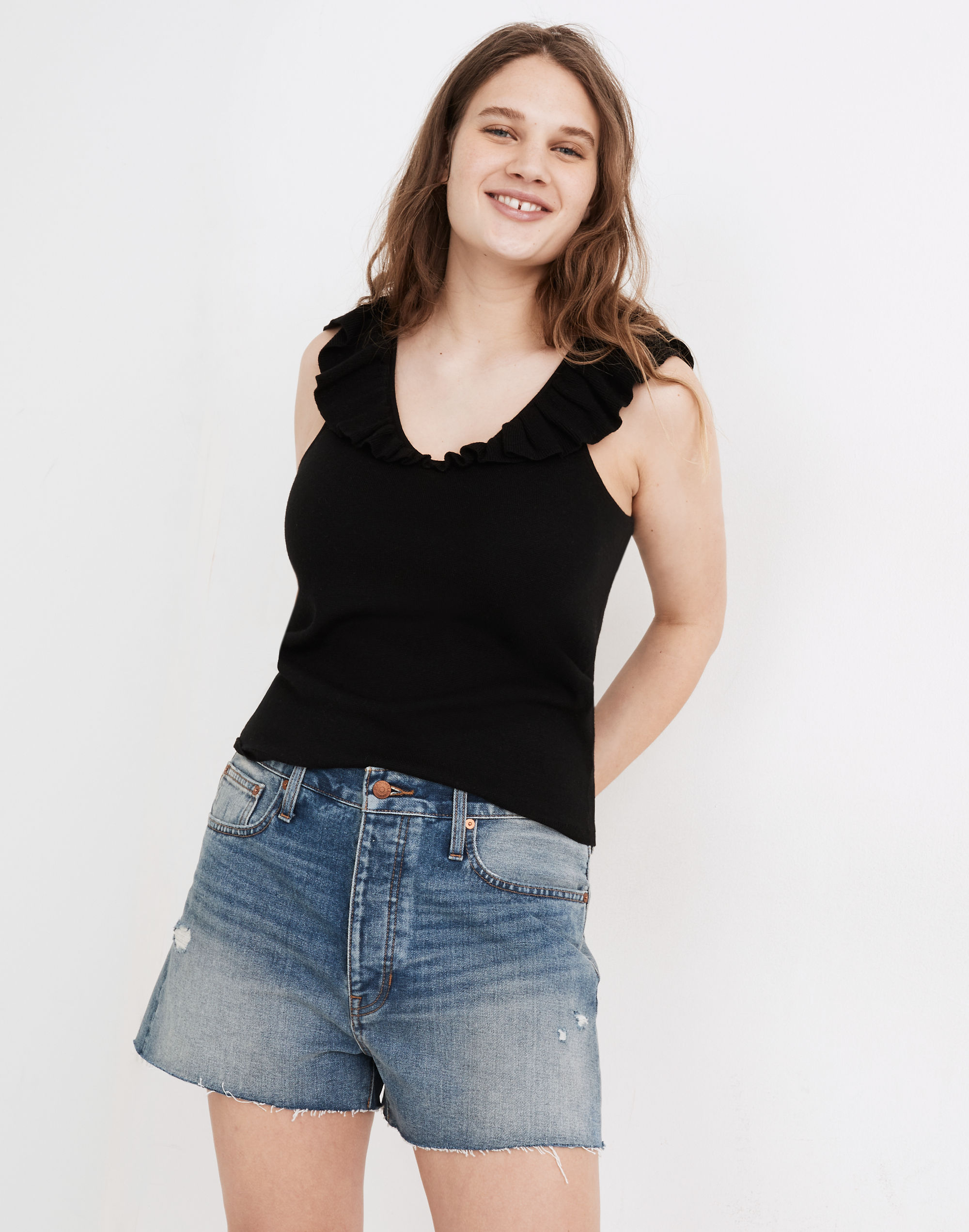 Belhaven Ruffle Sweater Tank