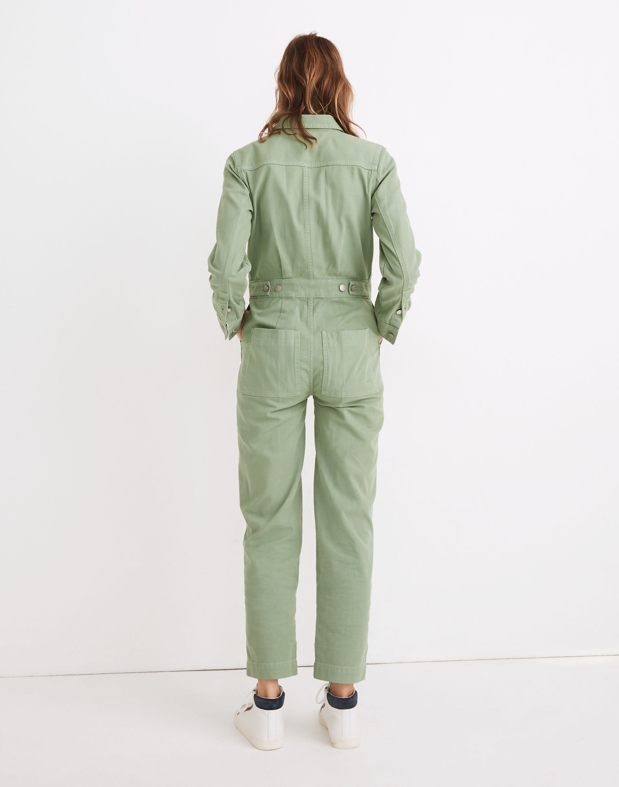 Garment-Dyed Relaxed Coverall Jumpsuit