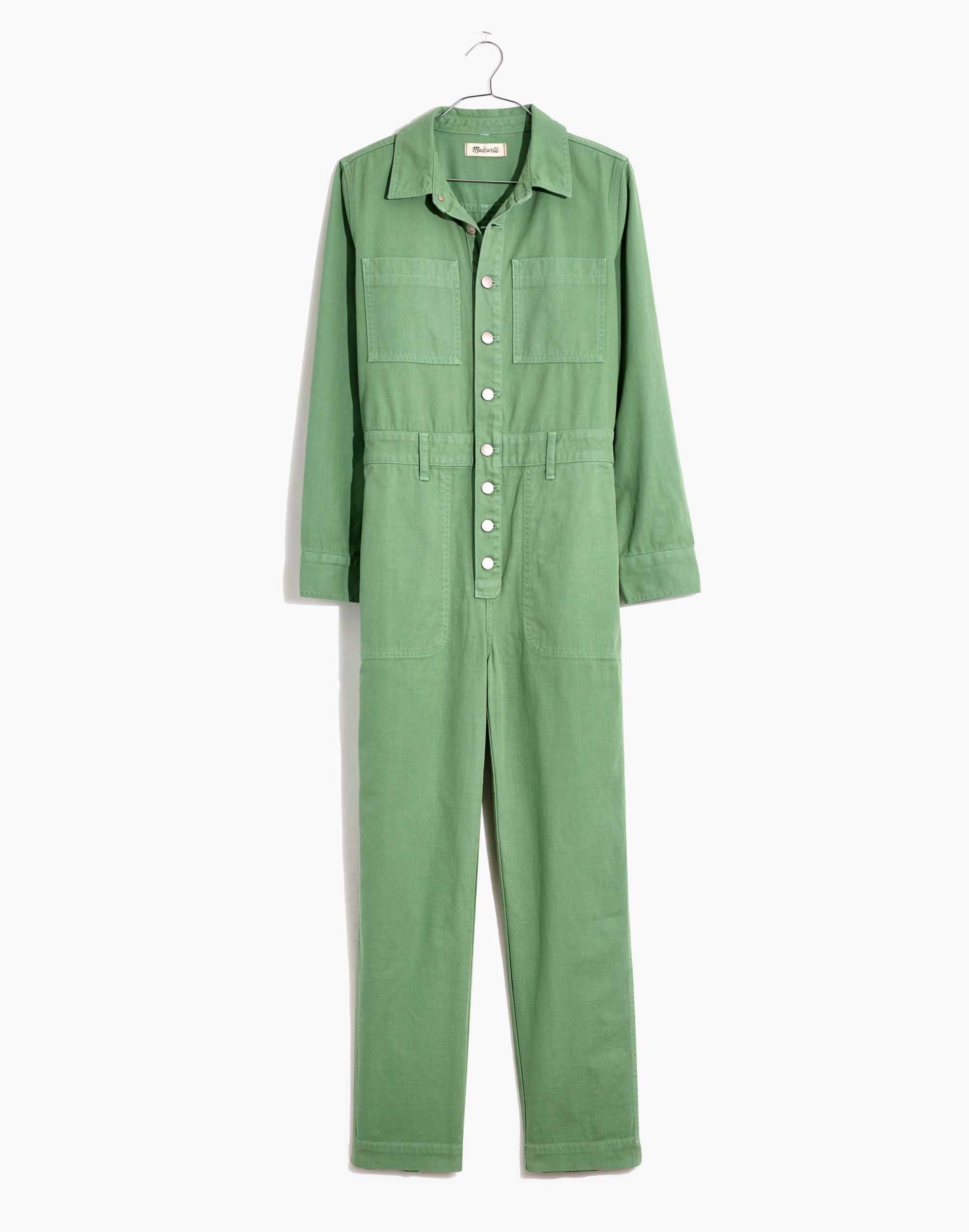 Garment-Dyed Relaxed Coverall Jumpsuit