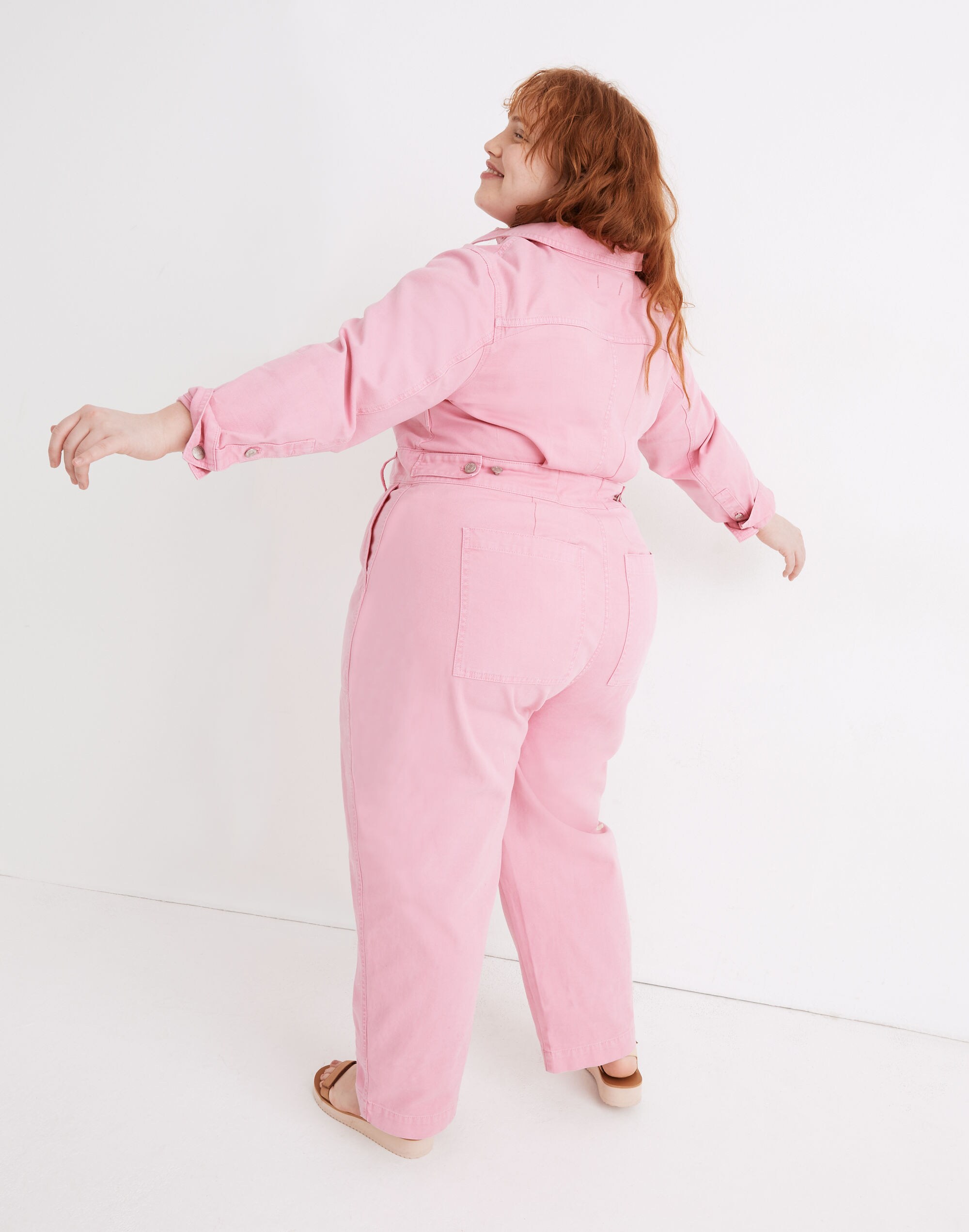 Garment-Dyed Relaxed Coverall Jumpsuit