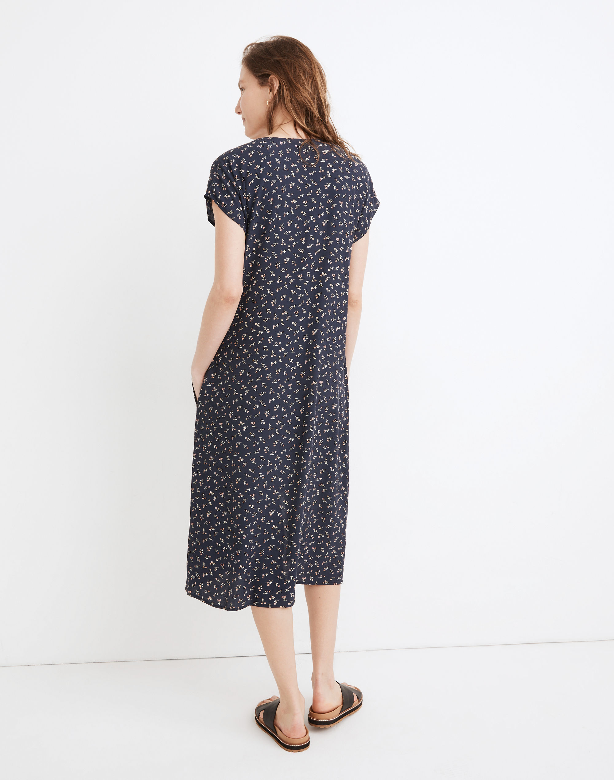 Petite Easy Midi Dress in Spring Fling
