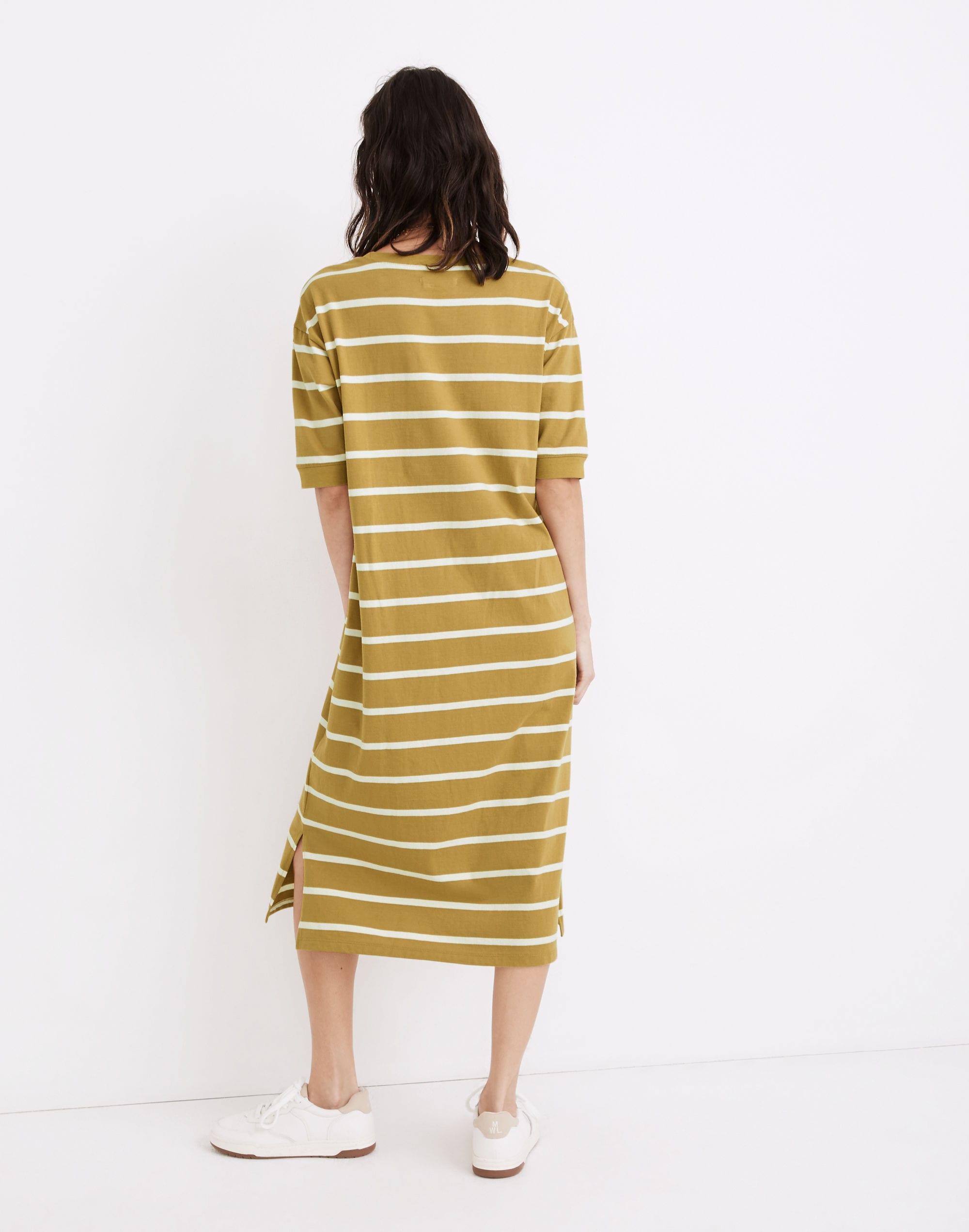 Tee Dress in Colorblock Stripe