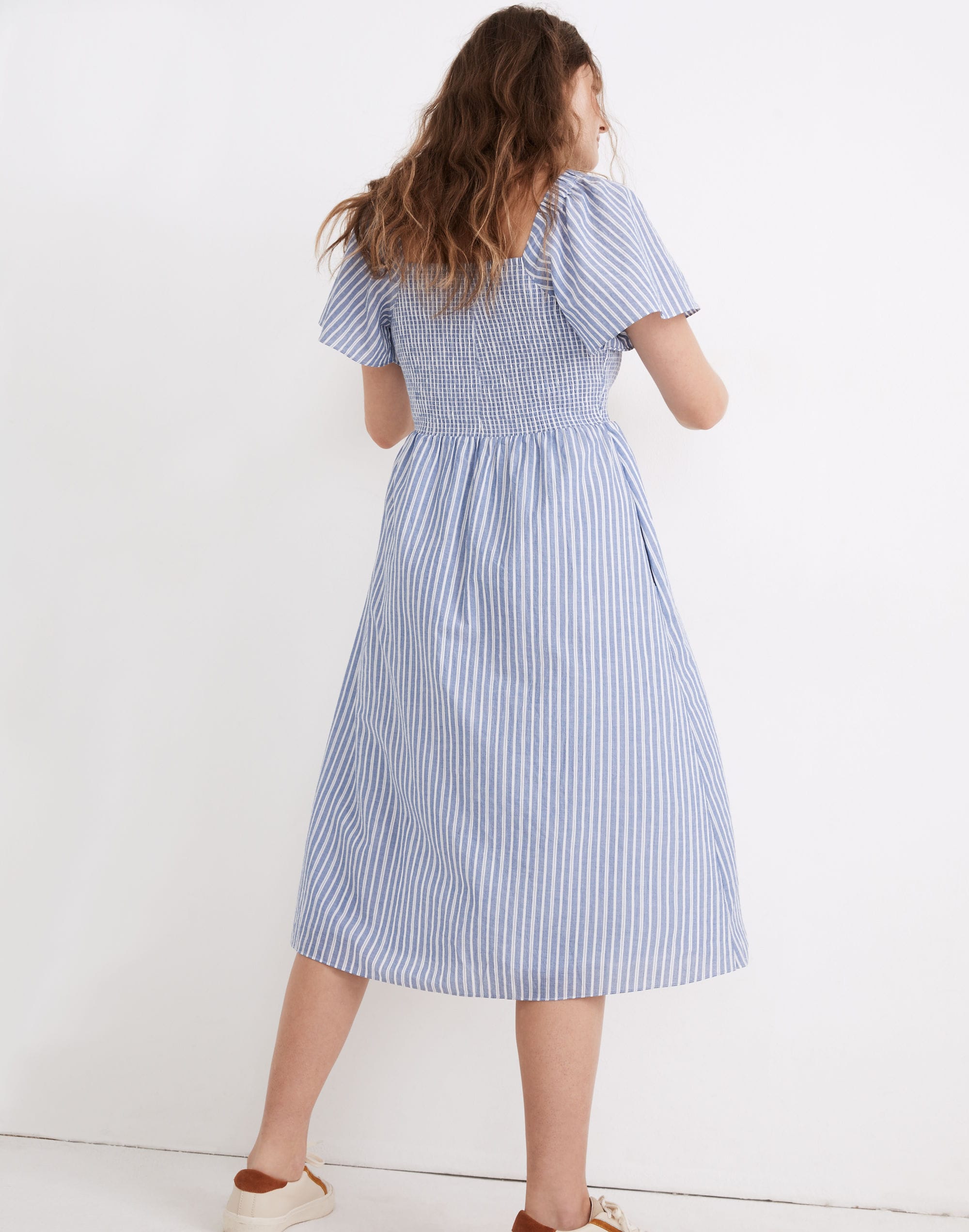 Petite Lucie Smocked Midi Dress