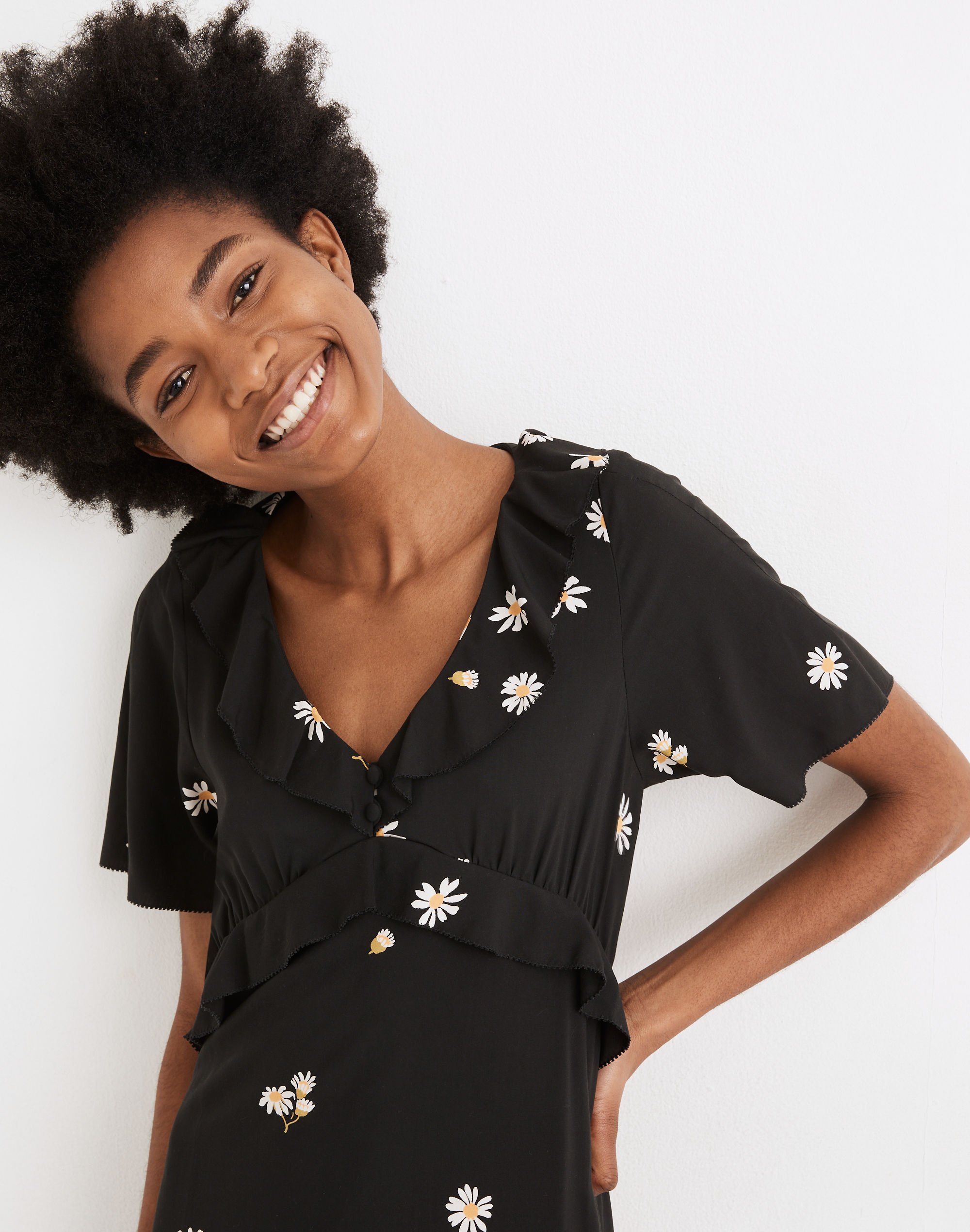 Ruffled Tiered Maxi Dress in Lazy Daisies