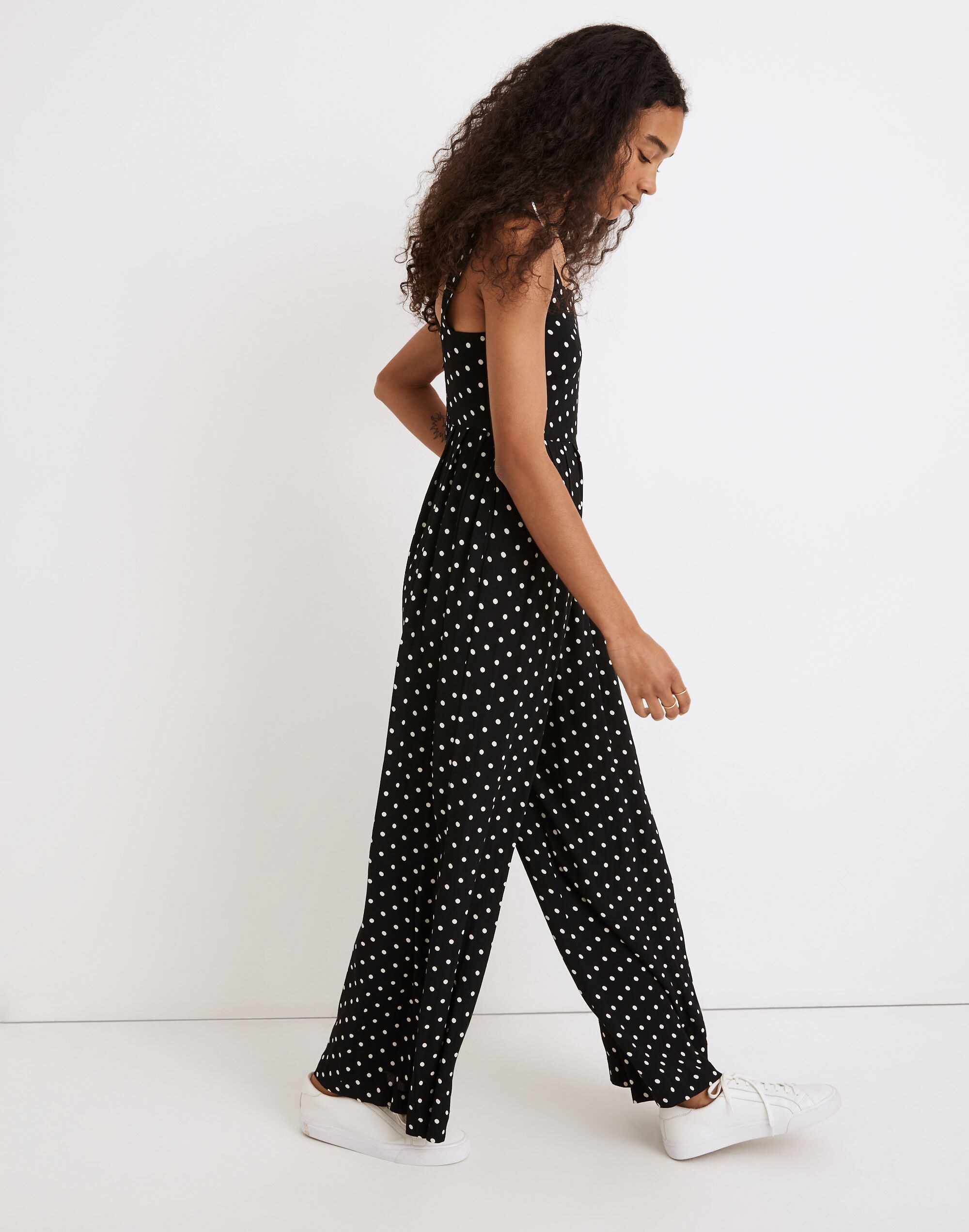 Tank Wide-Leg Jumpsuit in Polka Dot