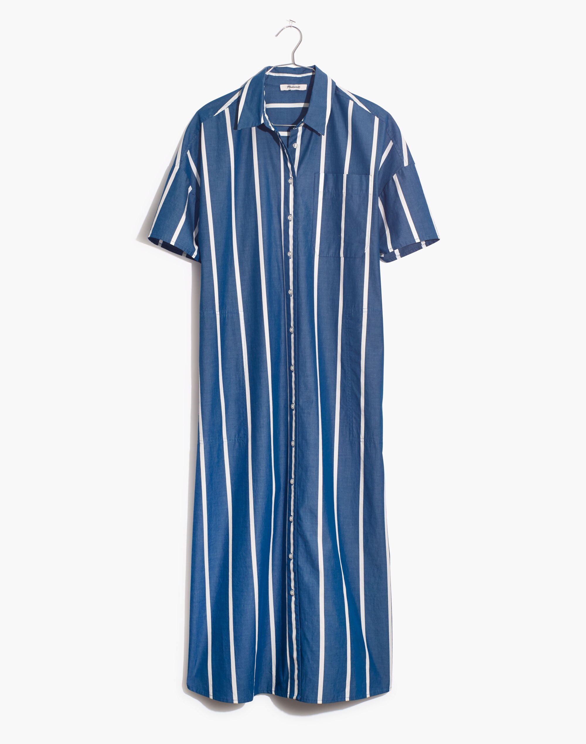 Oversized Midi Shirtdress in Stripe