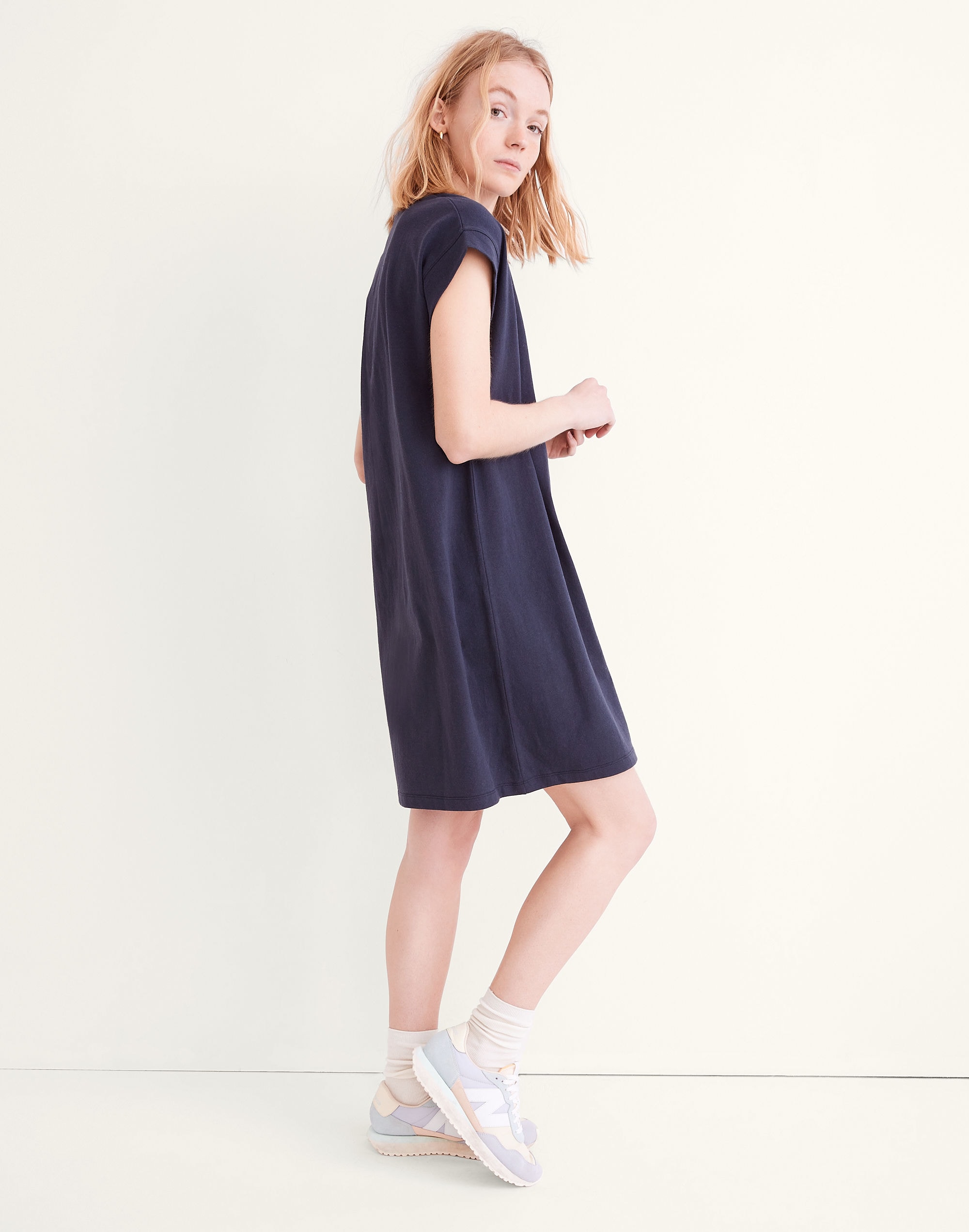 Organic Cotton Cap-Sleeve Tee Dress