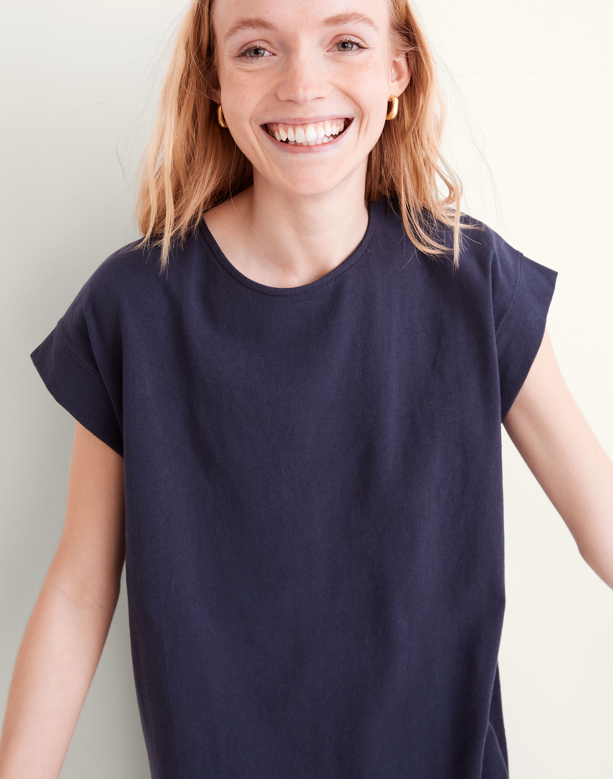 Organic Cotton Cap-Sleeve Tee Dress