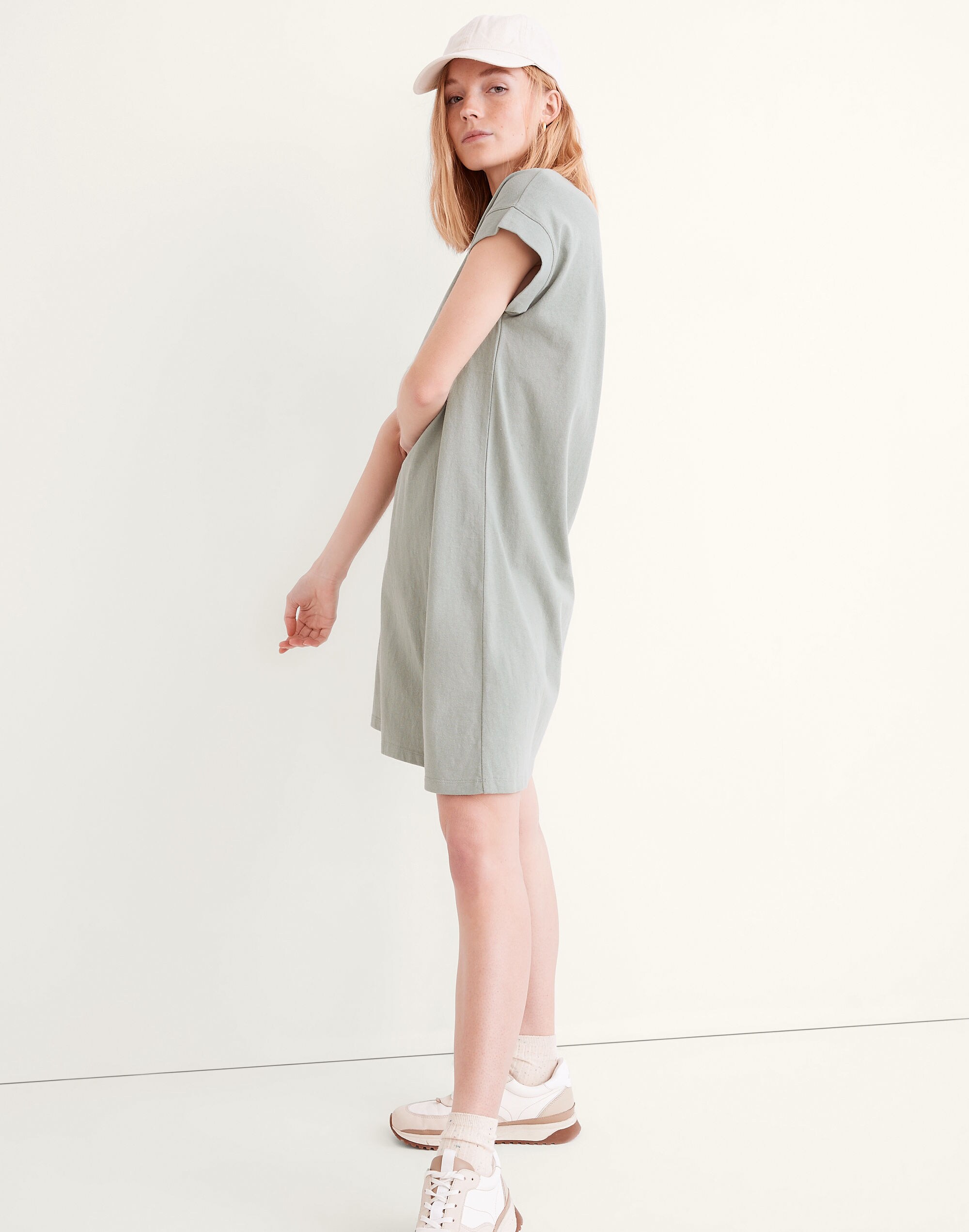 Organic Cotton Cap-Sleeve Tee Dress