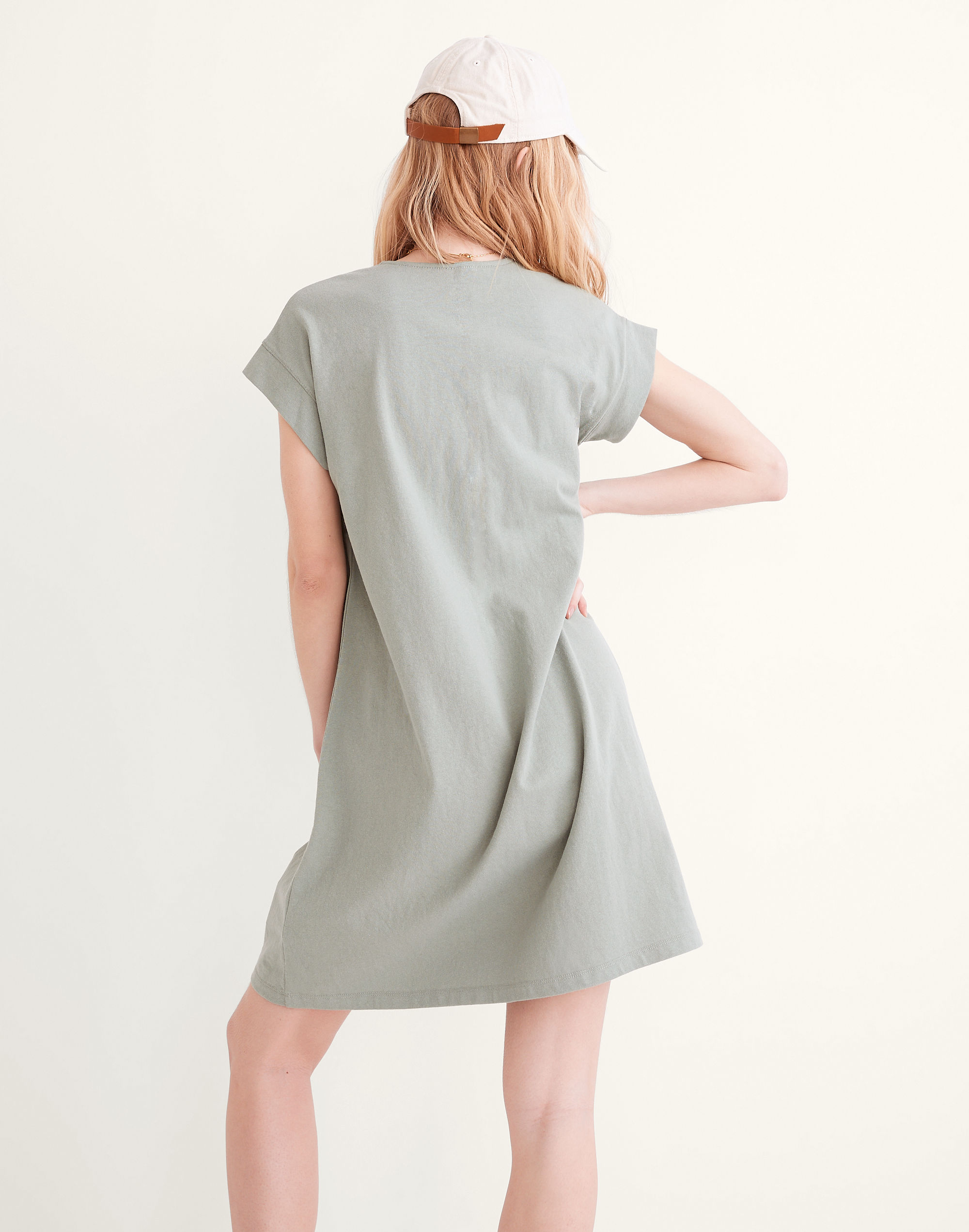 Organic Cotton Cap-Sleeve Tee Dress