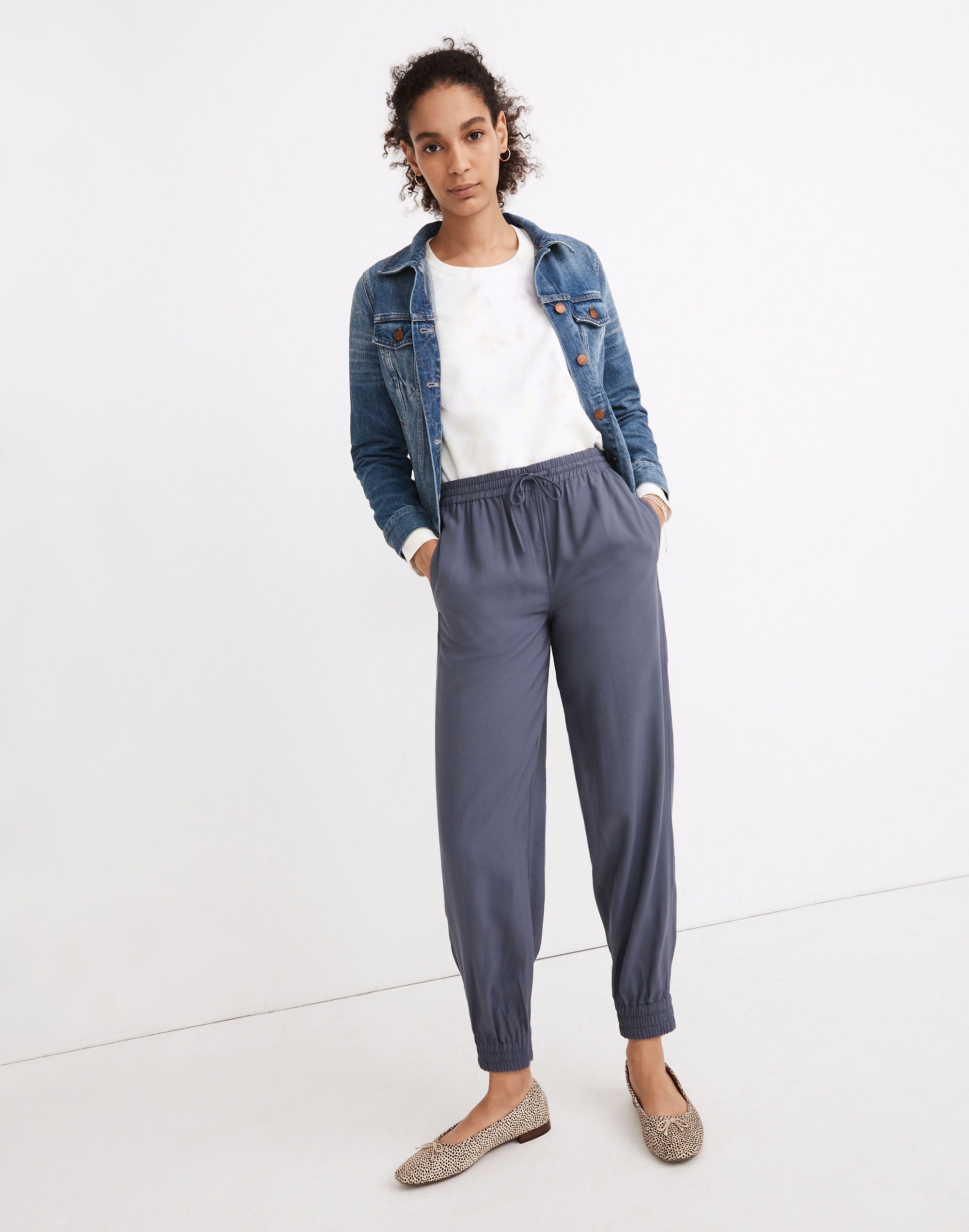 drawstring track trousers