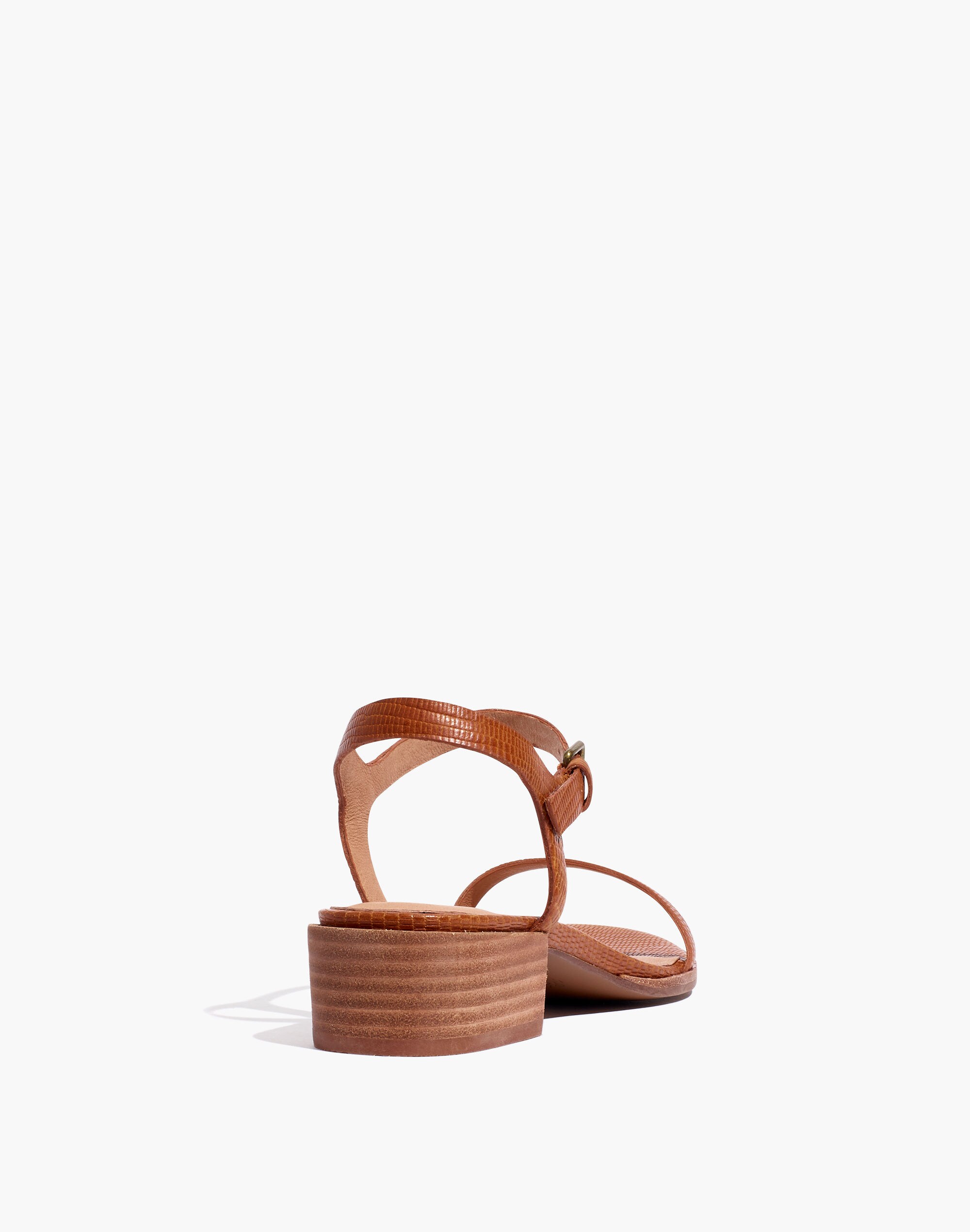 The Louise Sandal in Lizard Embossed Leather
