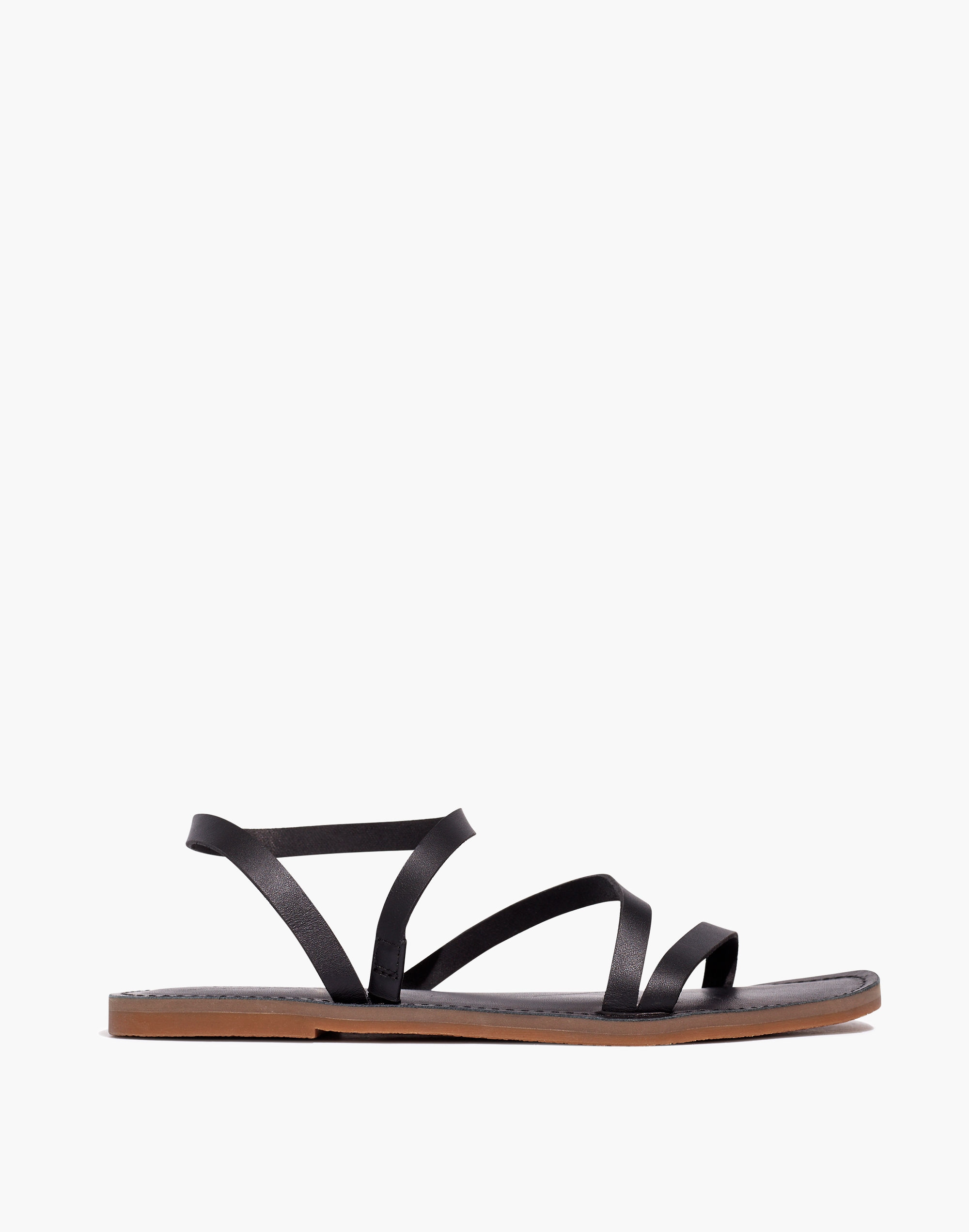 The Boardwalk Anklet-Strap Sandal in Leather