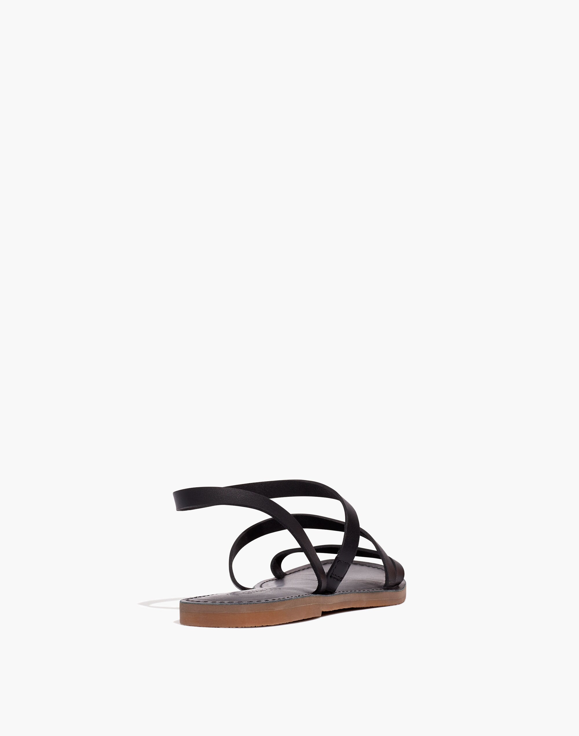 The Boardwalk Anklet-Strap Sandal in Leather