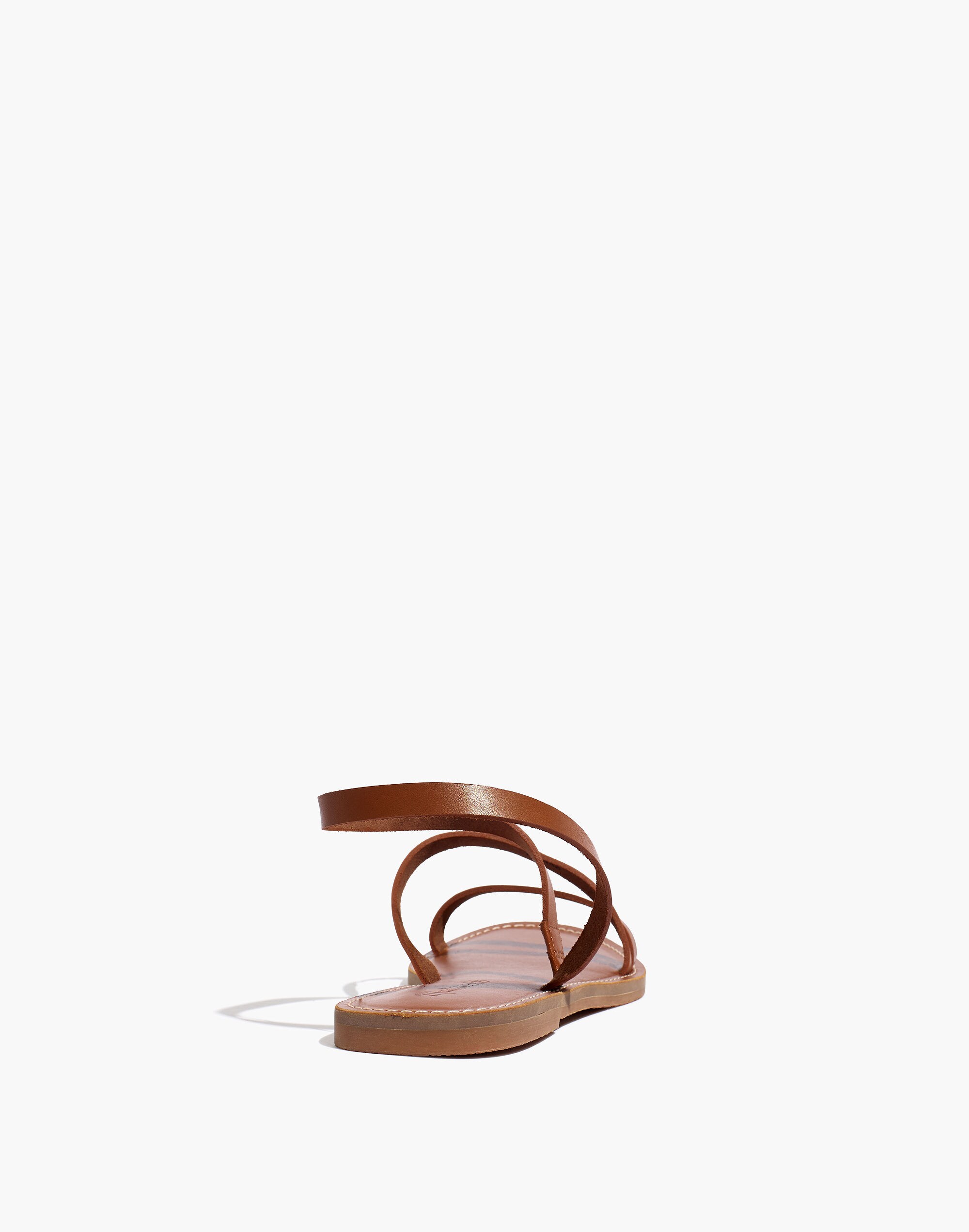 The Boardwalk Anklet-Strap Sandal in Leather