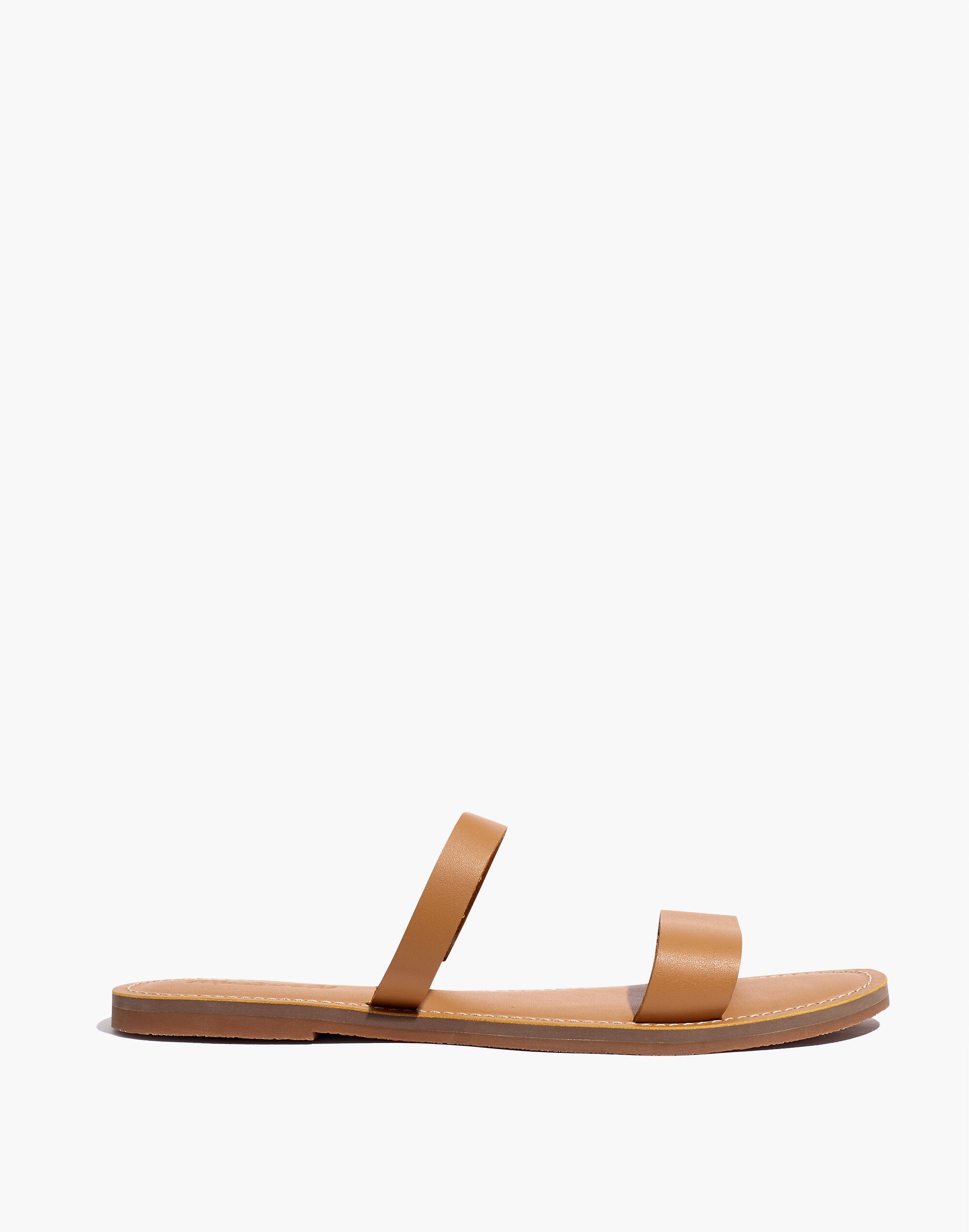 The Boardwalk Double-Strap Slide Sandal in Leather