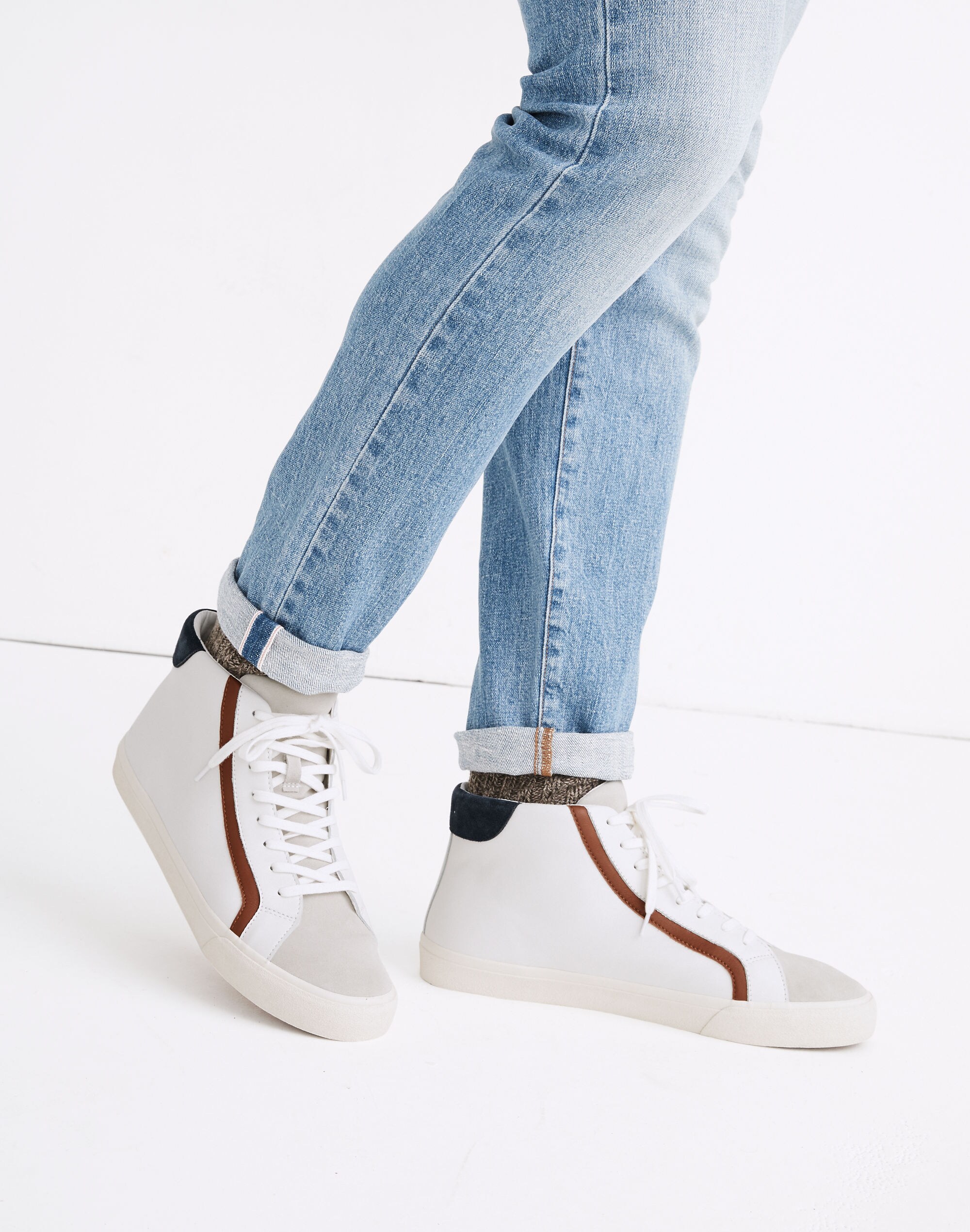 Sidewalk High-Top Sneakers in Colorblock