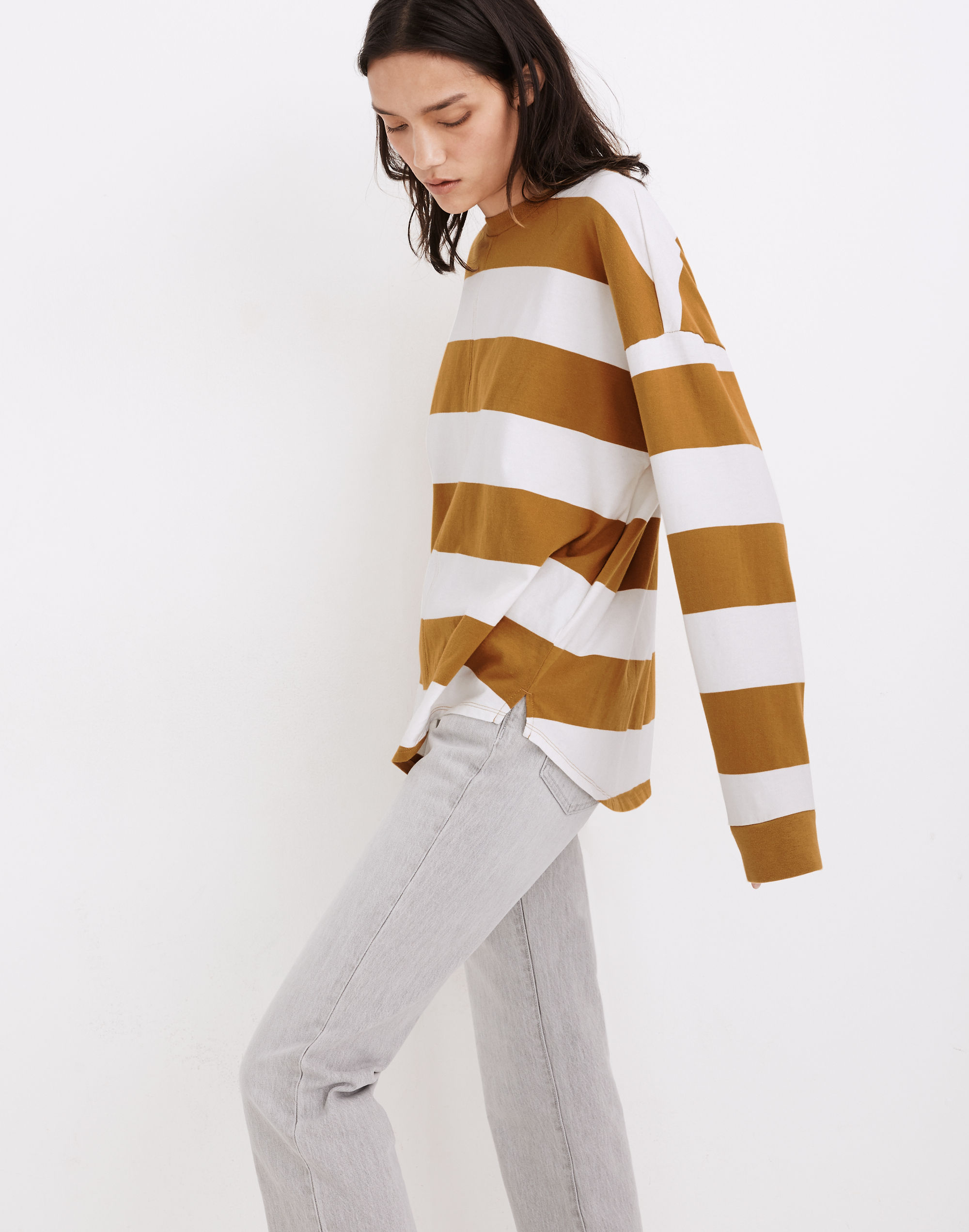 (Re)sourced Cotton Newville Tee in Lindell Stripe