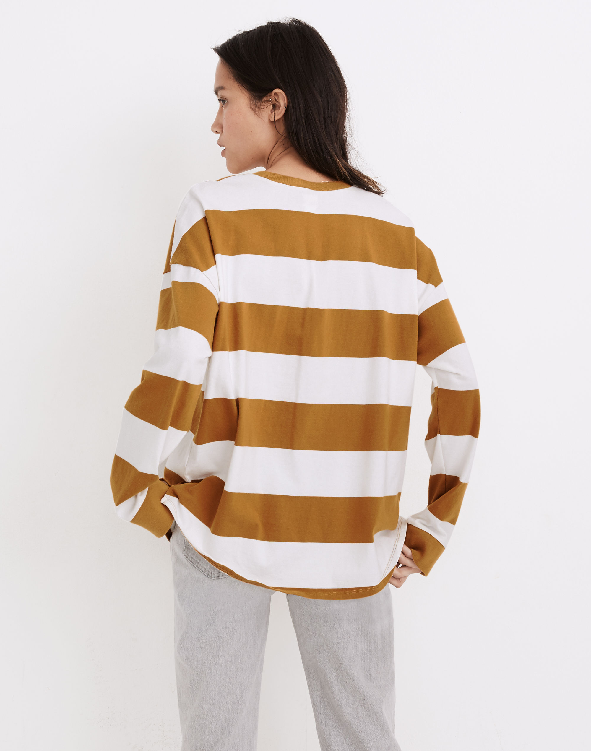 (Re)sourced Cotton Newville Tee in Lindell Stripe