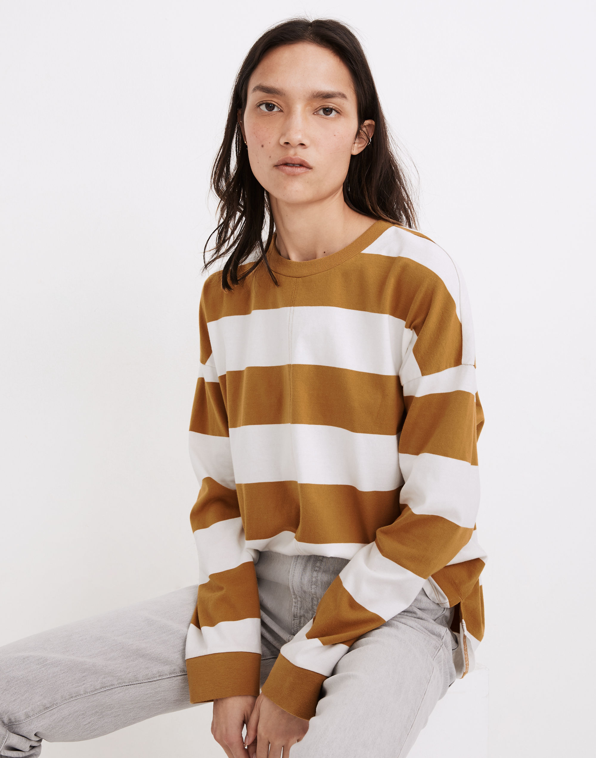 (Re)sourced Cotton Newville Tee in Lindell Stripe