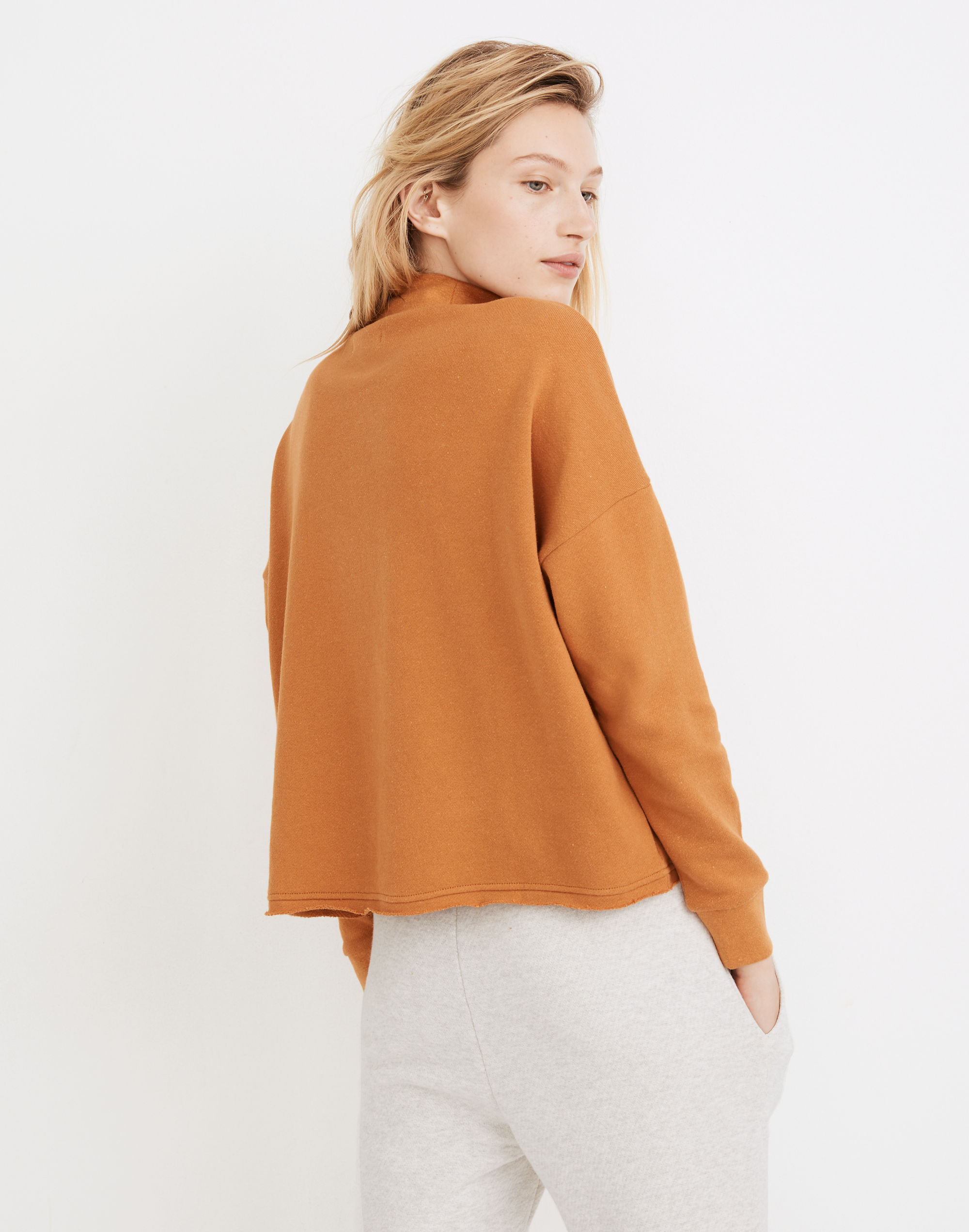 Hemp-Cotton Mockneck Sweatshirt
