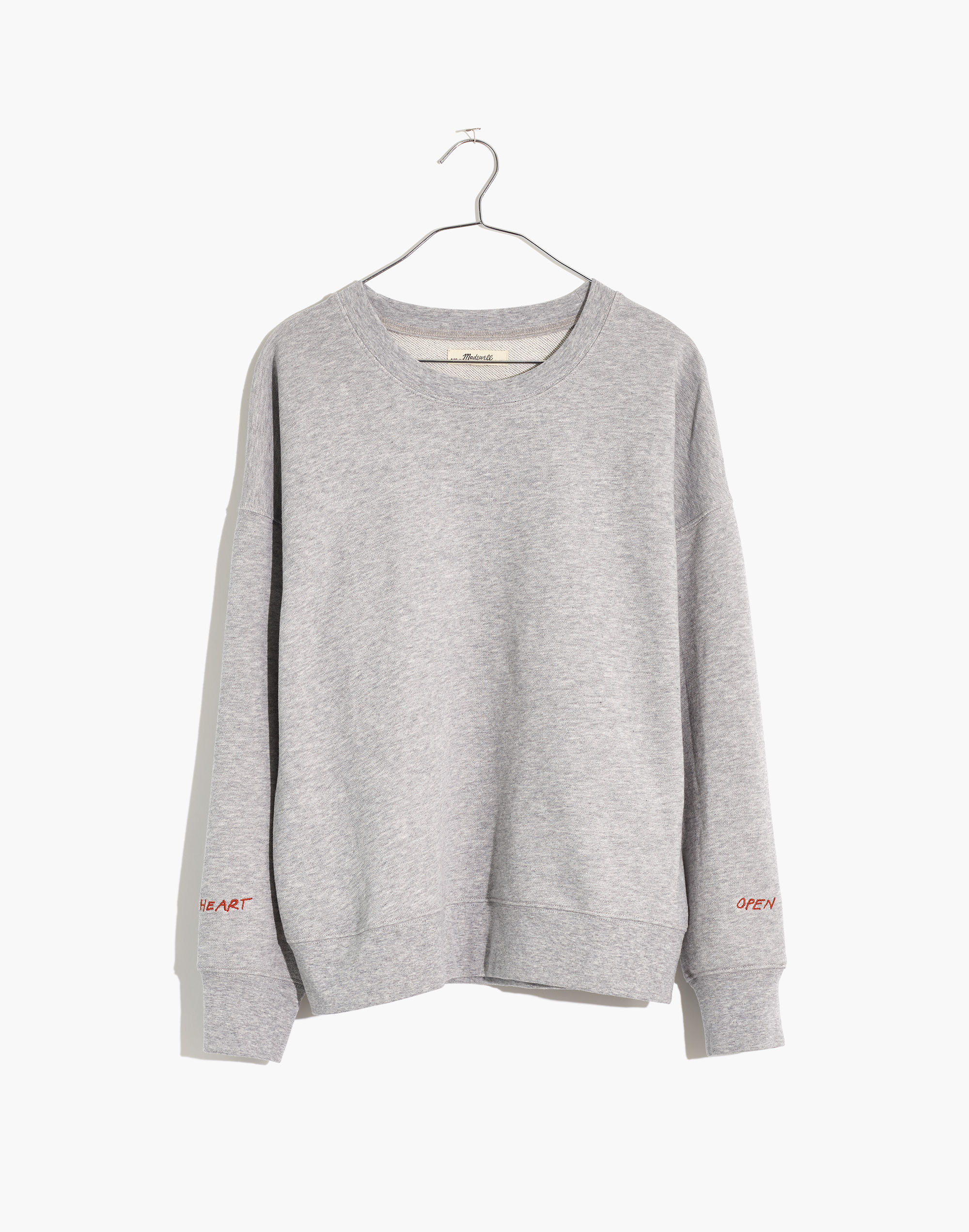 Open Heart Open Mind Embroidered Mainstay Sweatshirt