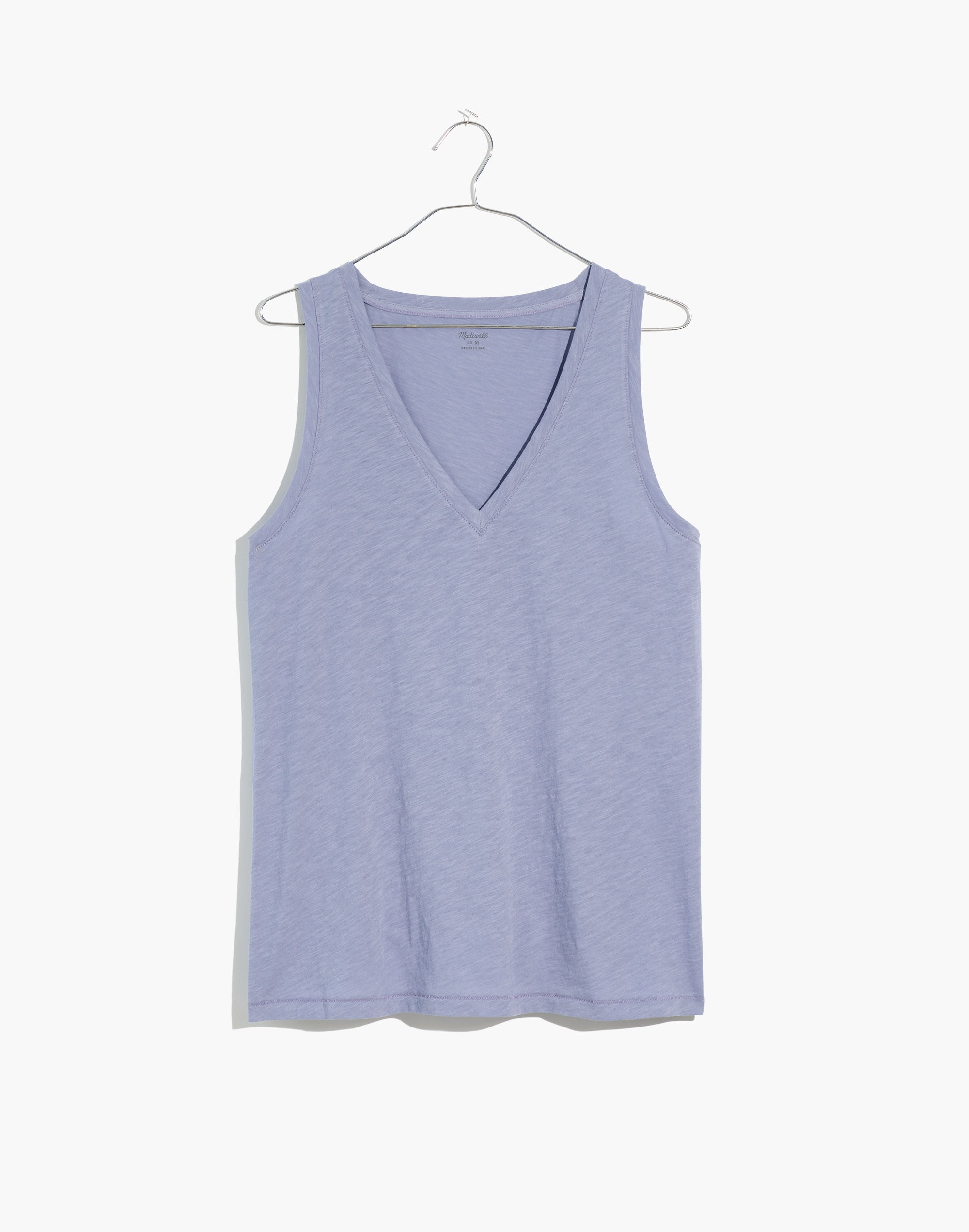 Whisper Cotton V-Neck Tank in dusk peri image 4