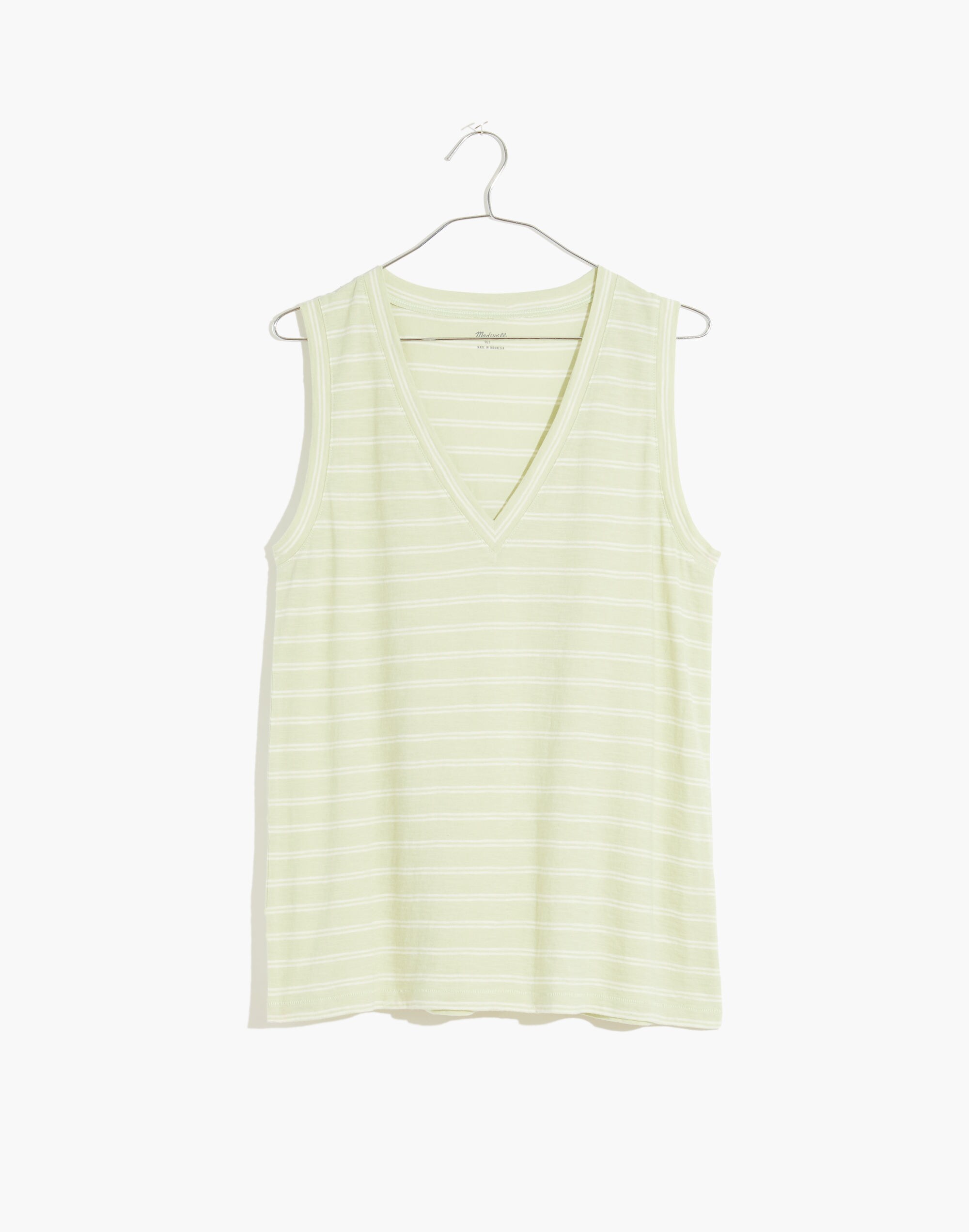 Whisper Cotton V-Neck Tank in Beasley Stripe