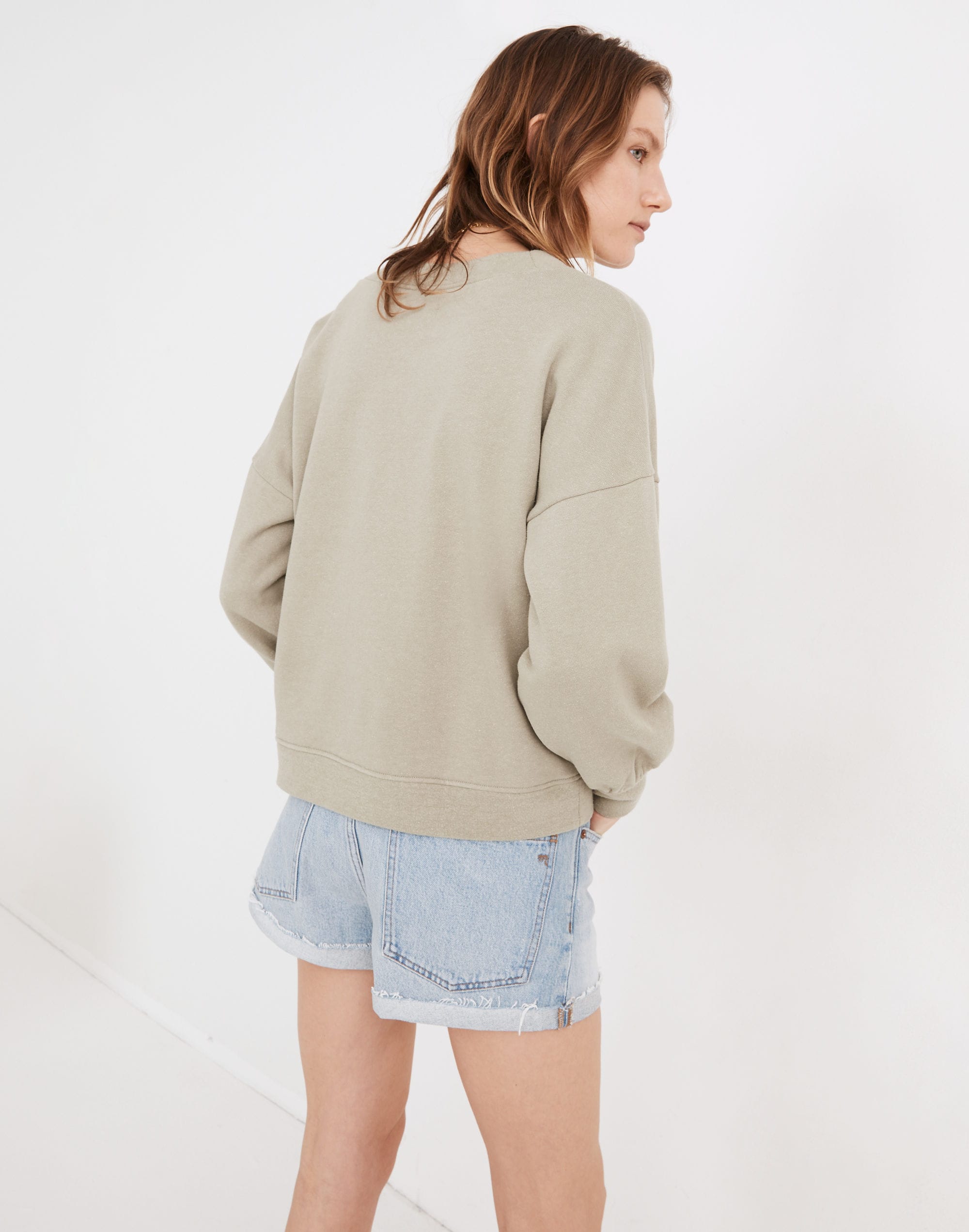Hemp-Cotton V-Neck Sweatshirt