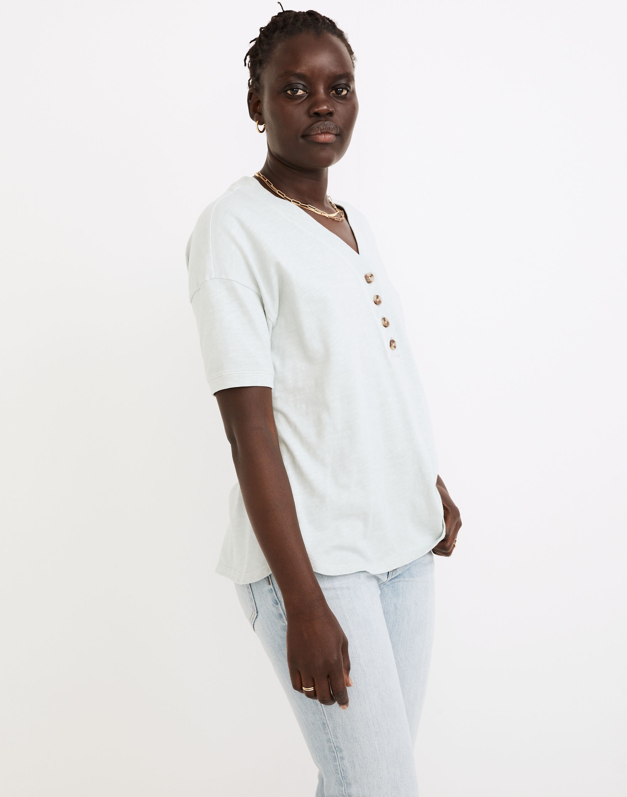 Relaxed Henley Tee