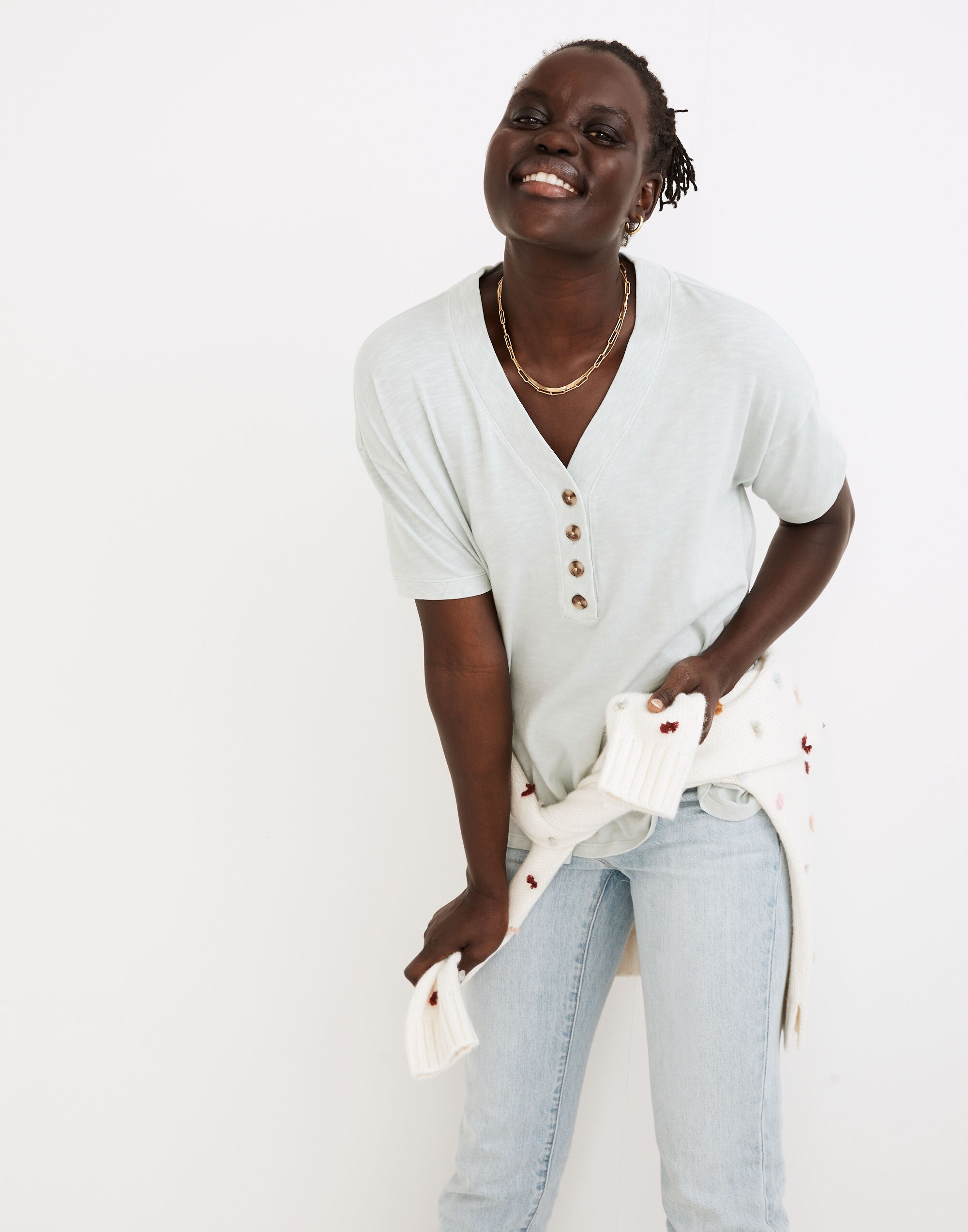 Relaxed Henley Tee