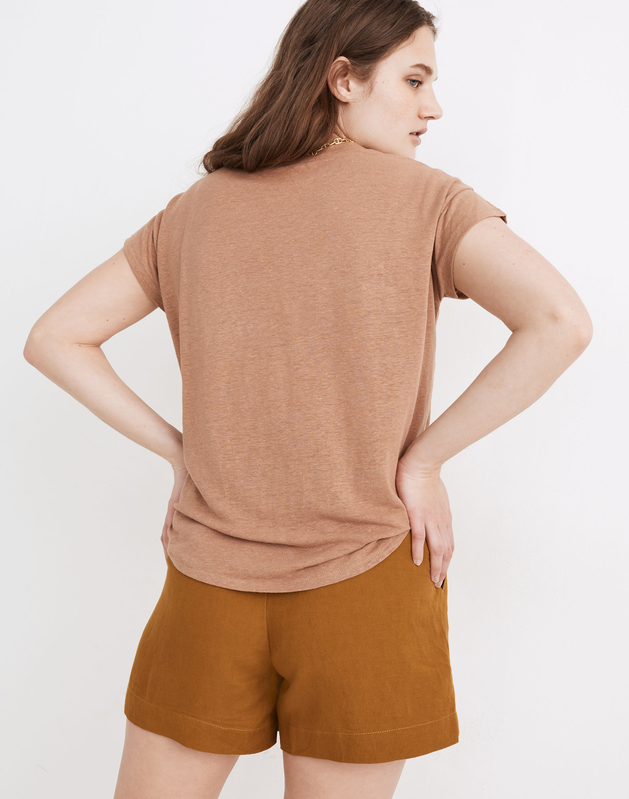 Linen-Blend Asbury Tee