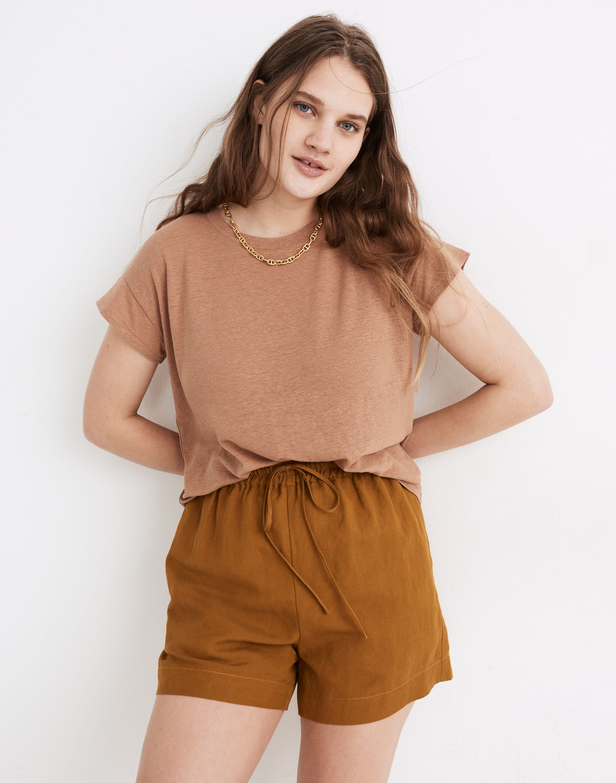 Linen-Blend Asbury Tee