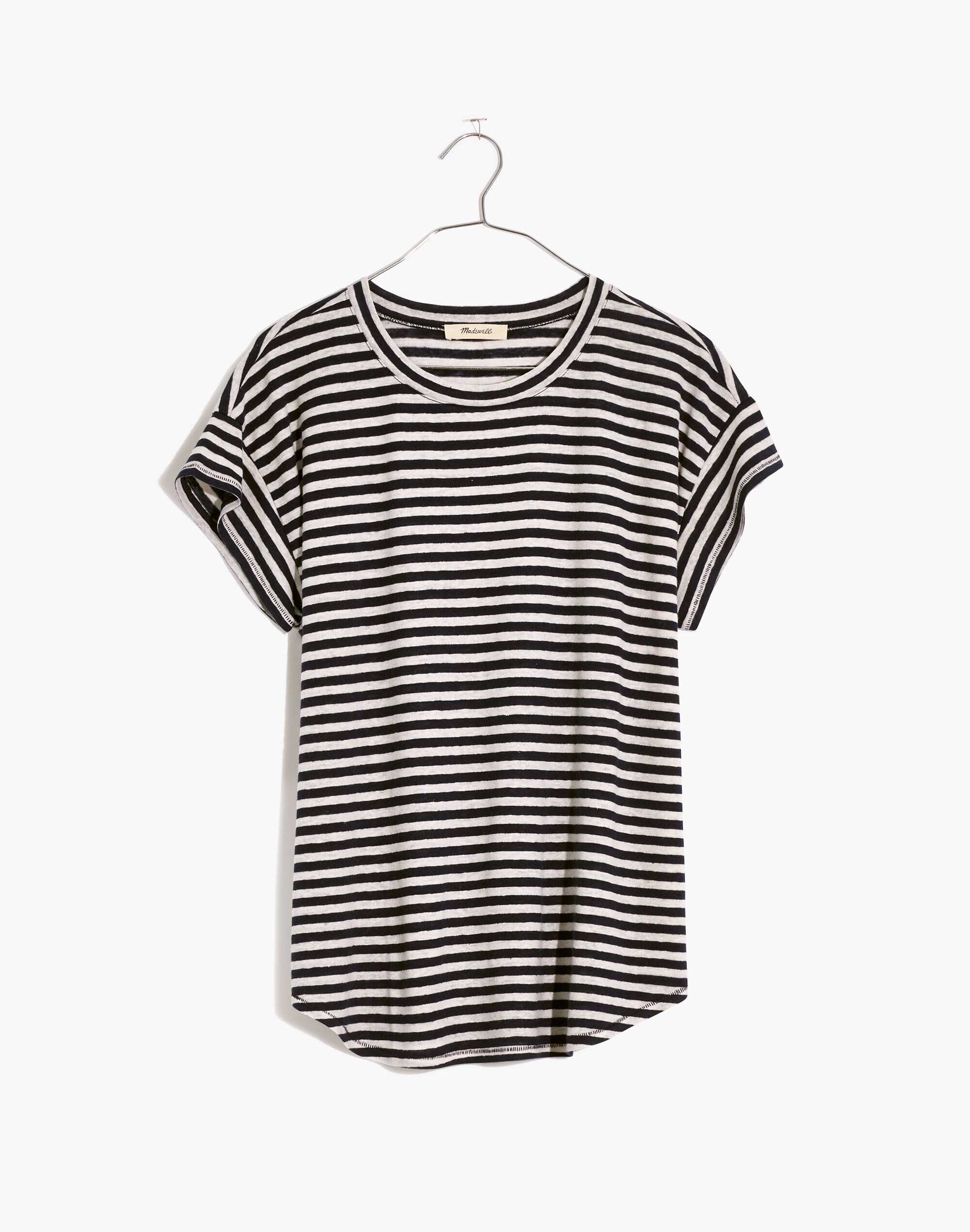 Linen-Blend Asbury Tee in Lorrie Stripe