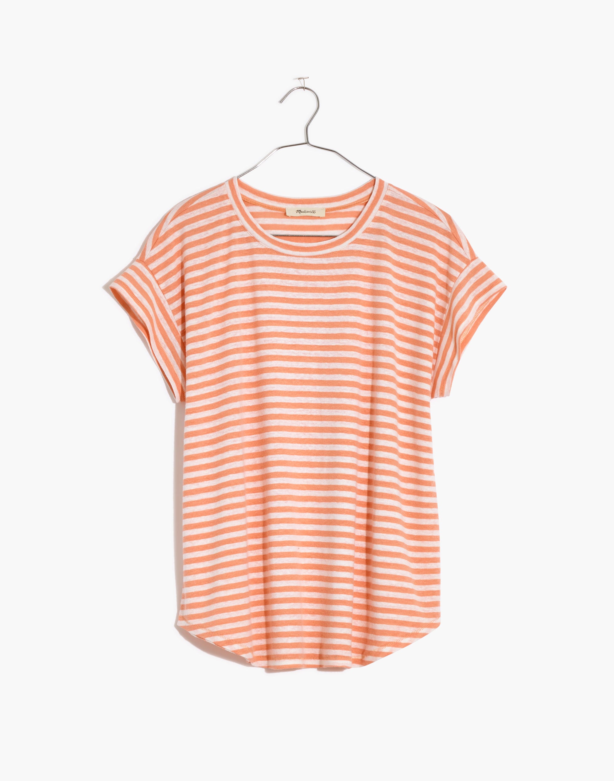 Linen-Blend Asbury Tee in Lorrie Stripe