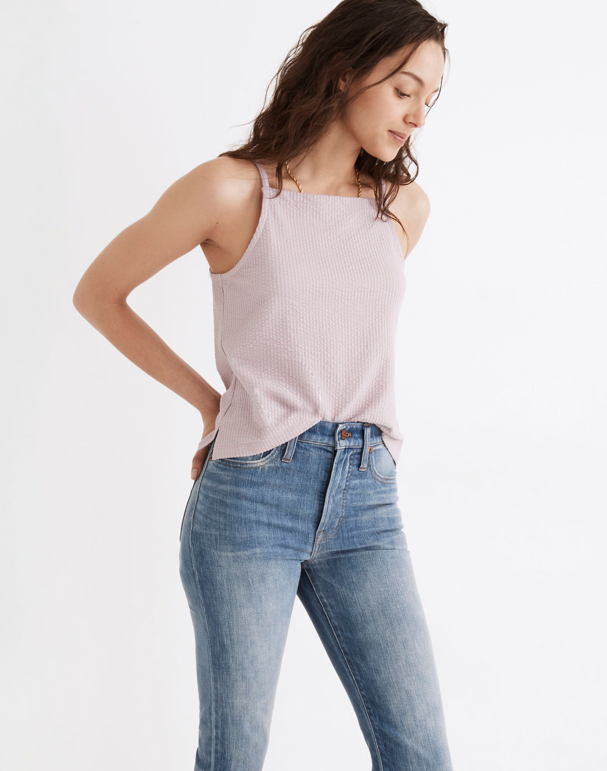 Seersucker Apron Tank Top