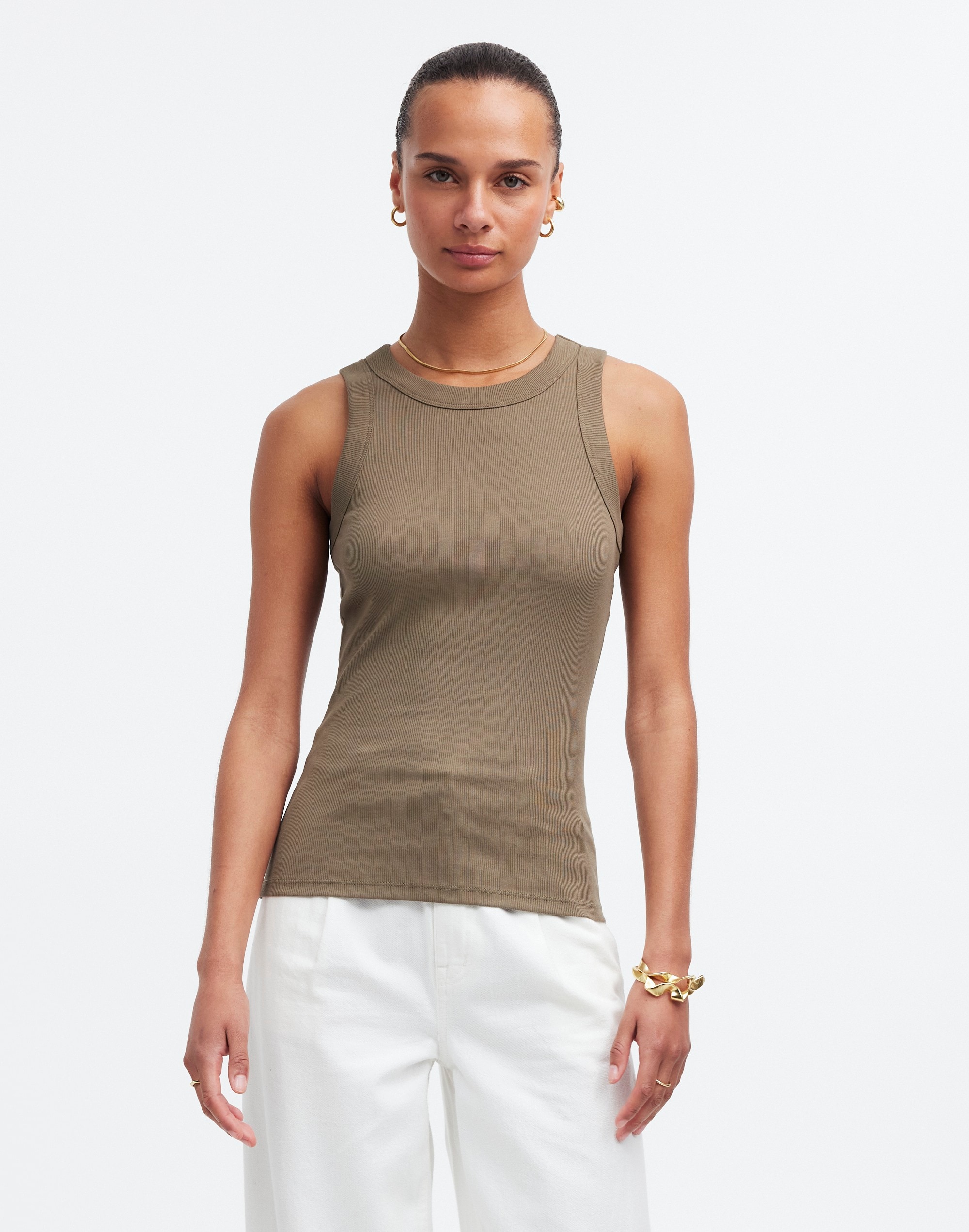 Supima&reg; Rib Cutaway Tank