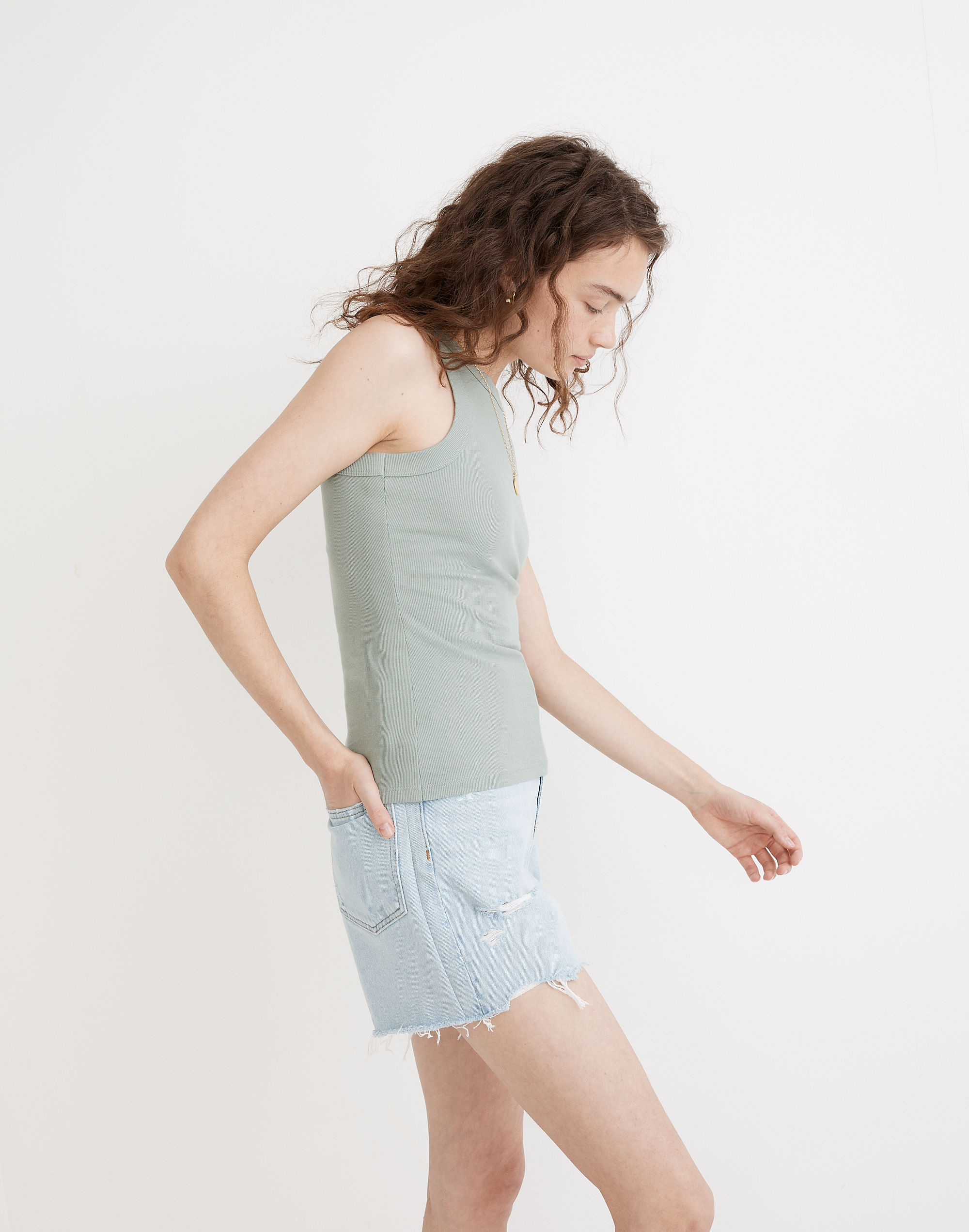 Supima&reg; Rib Cutaway Tank