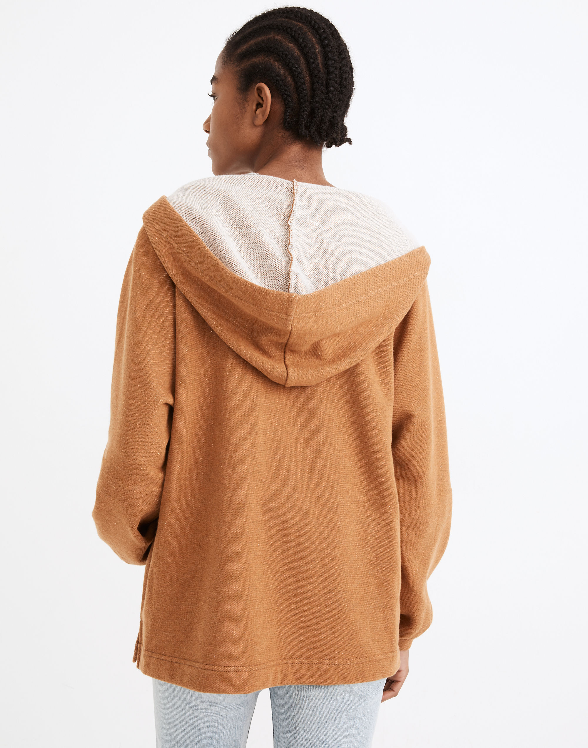 Bubble-Sleeve Hoodie Sweatshirt