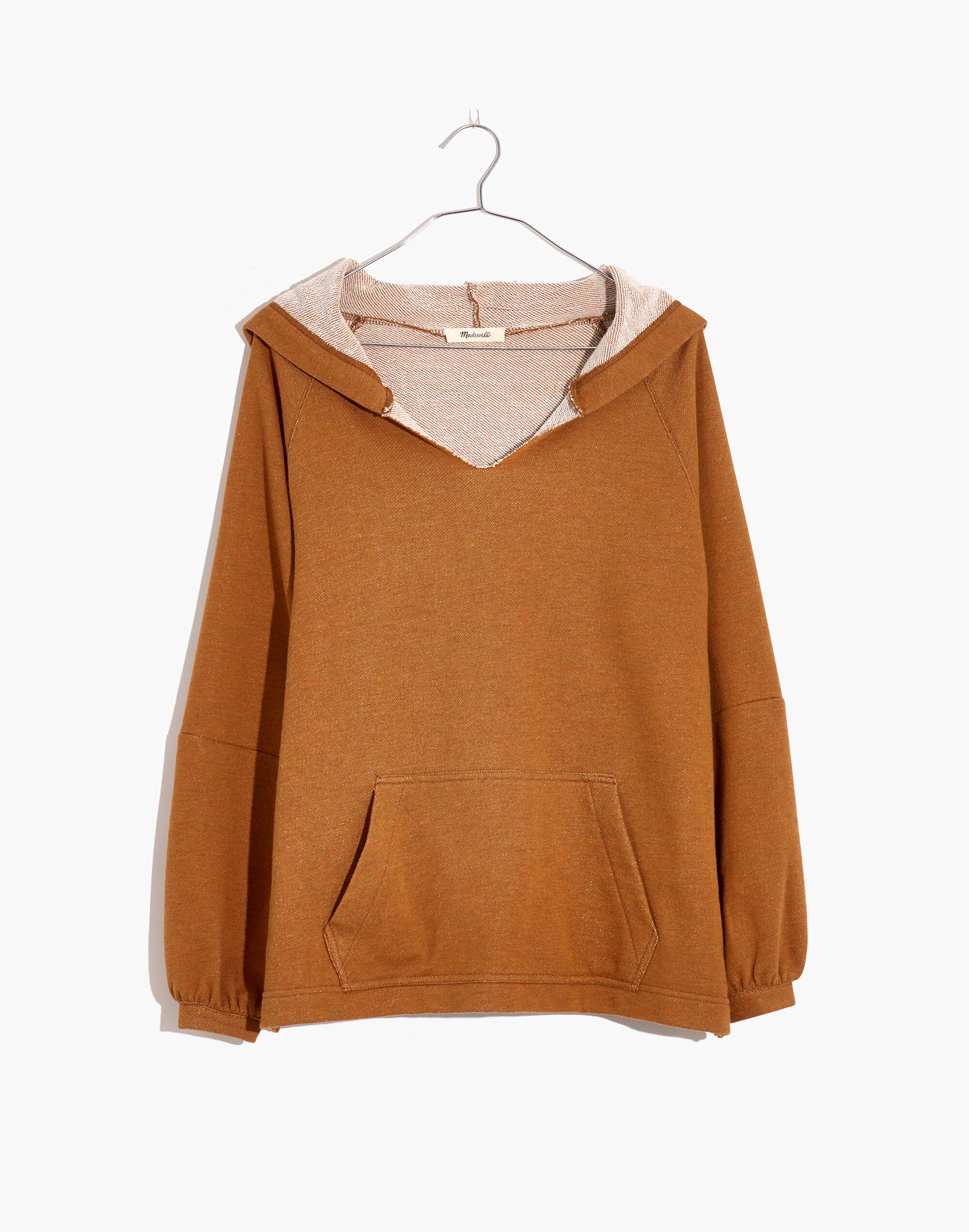 Bubble-Sleeve Hoodie Sweatshirt