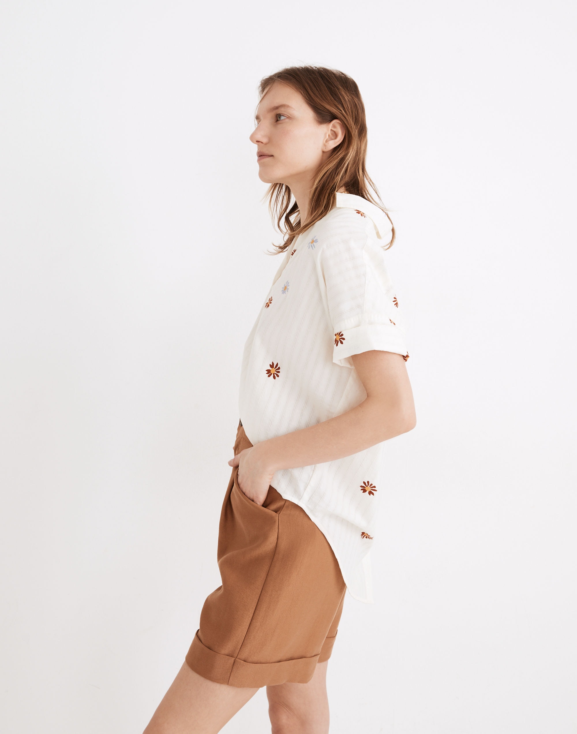 caldwell pleated shorts