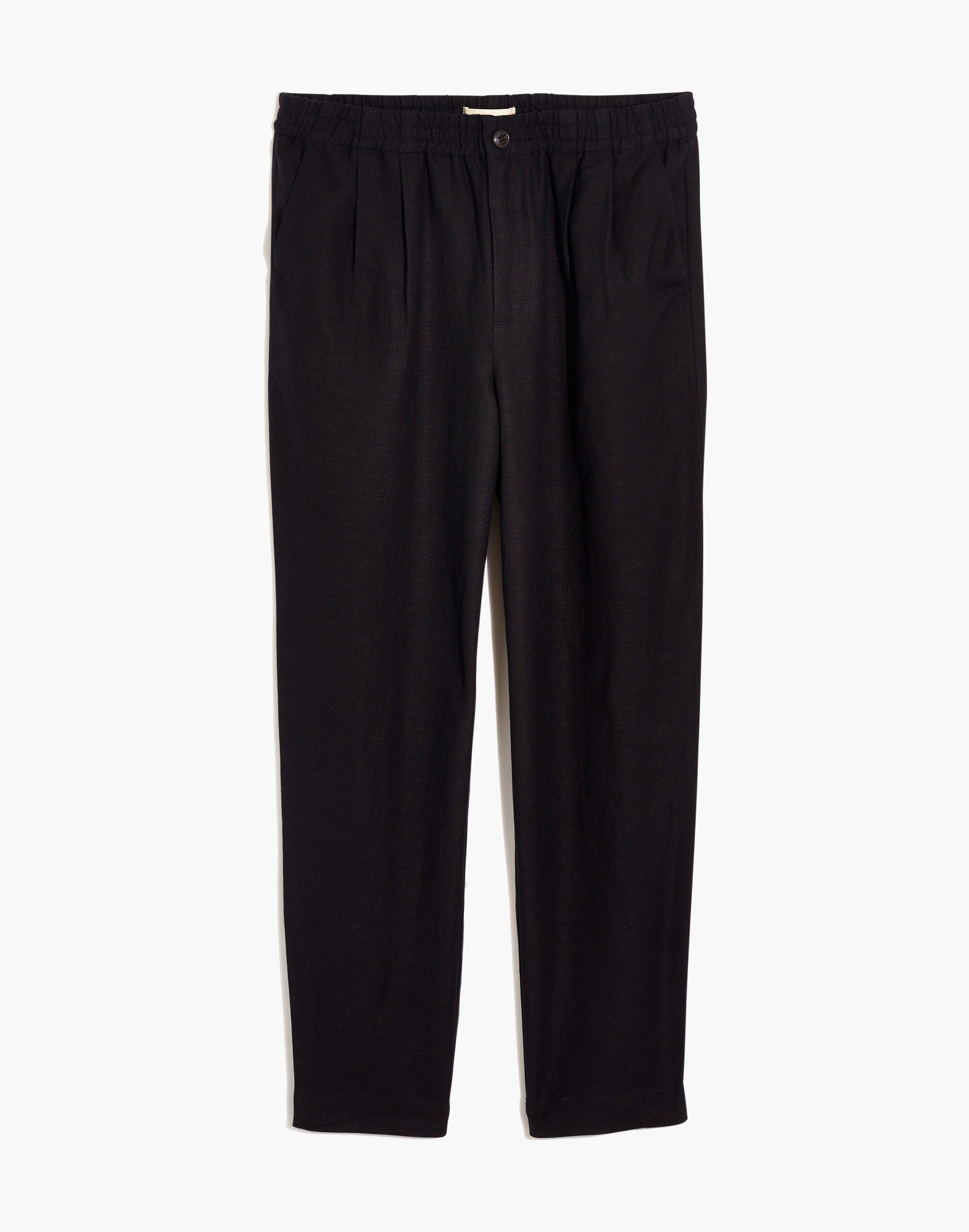 plus linen-blend track trousers