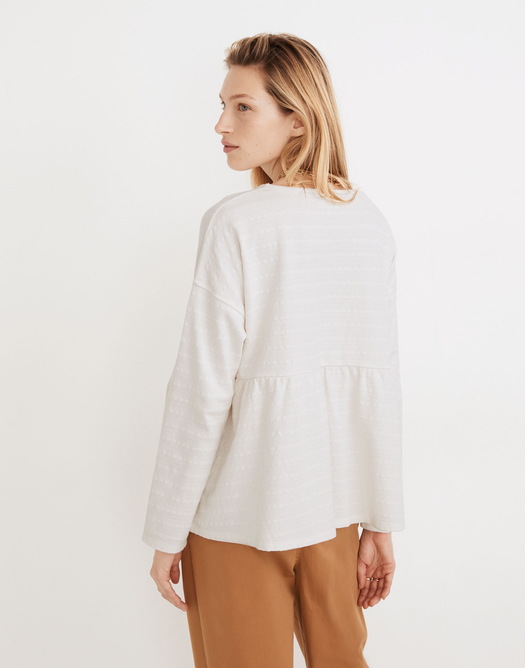 Jacquard Babydoll Top