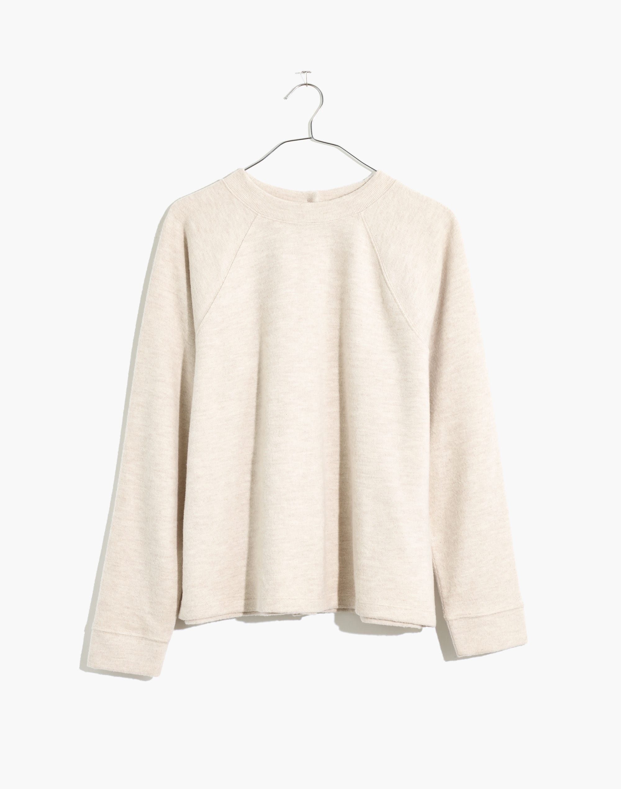 (Re)sourced Plush Mockneck Button-Back Top