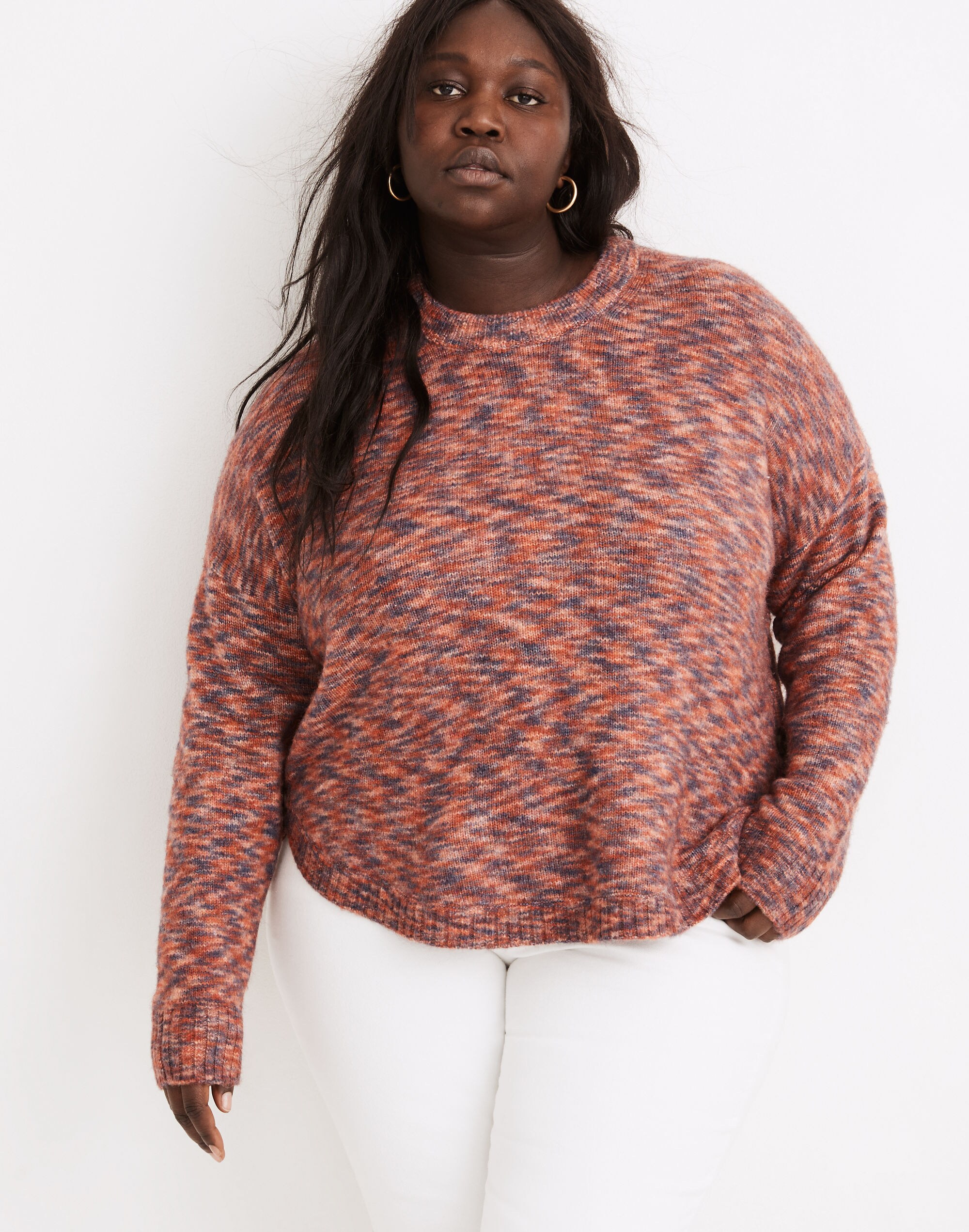 Plus Space-Dyed Birchmont Side-Button Pullover Sweater